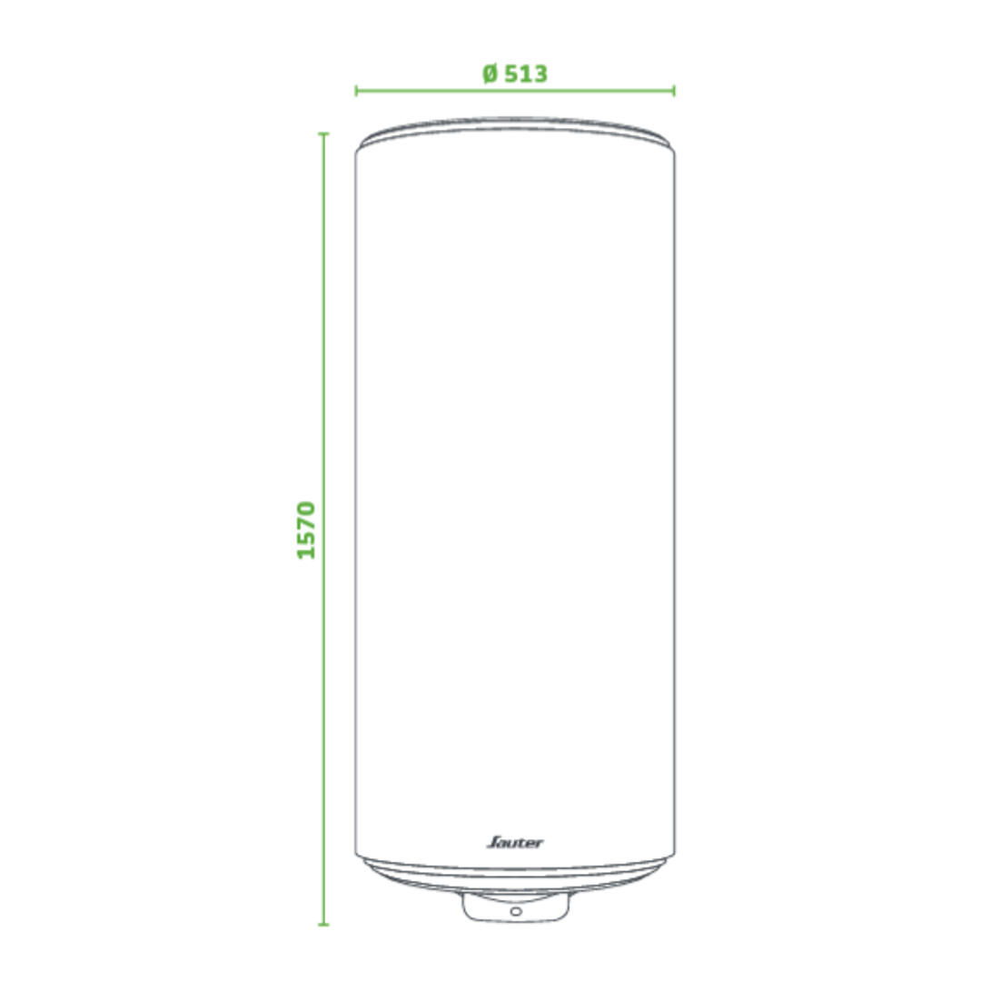 Chauffe-eau électrique vertical mural SAUTER Essentiel, 200 l - 4