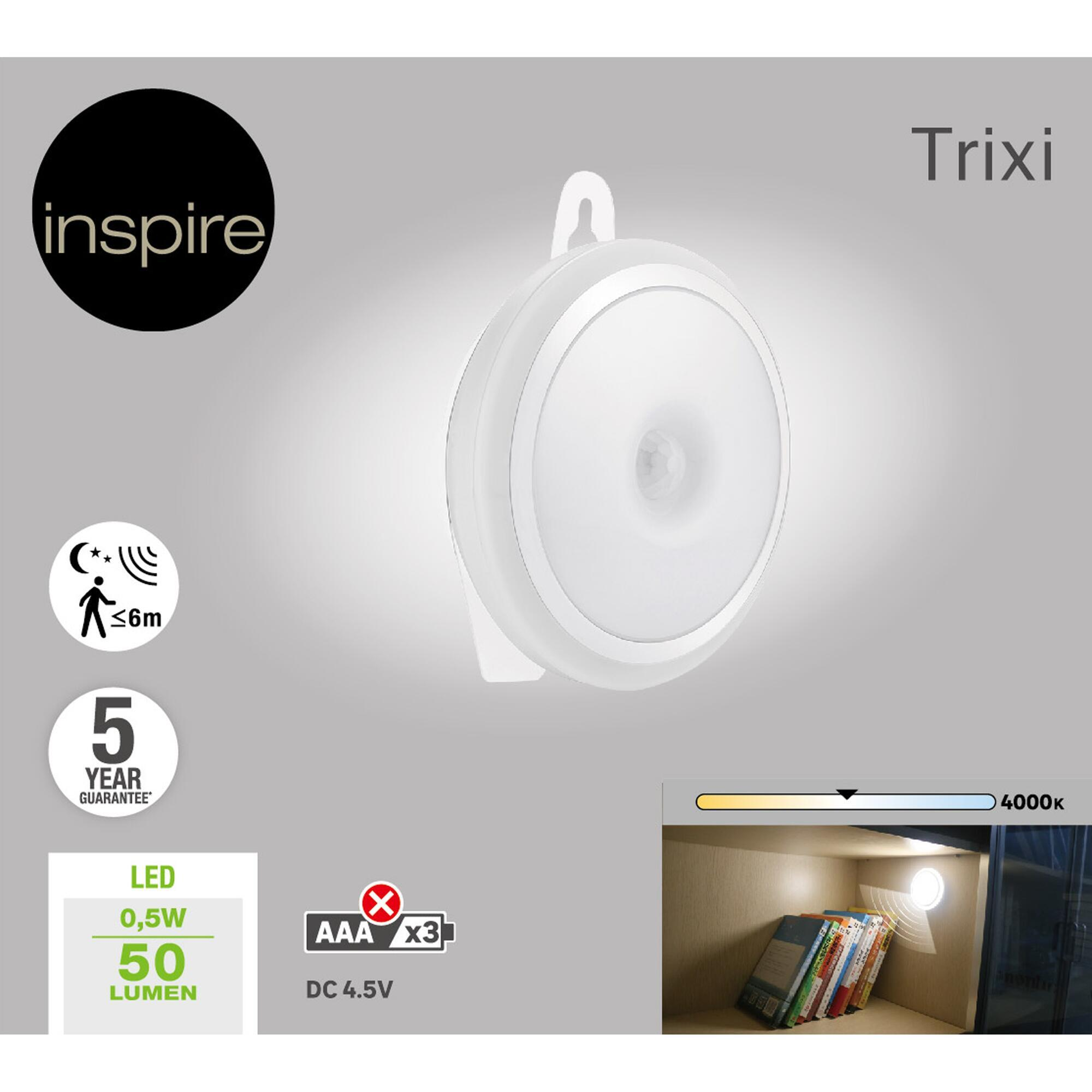Veilleuse Led à piles + détection mouvement D8cm 50Lm blanc neutre INSPIRE Trixi - 4