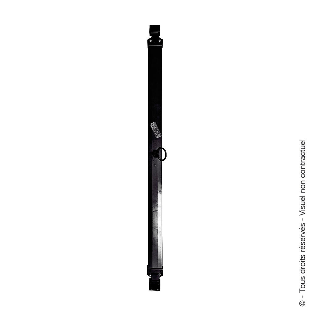 Barre de sécurité pour porte de garage en acier noir, L.73 à 93 cm AFBAT - 2