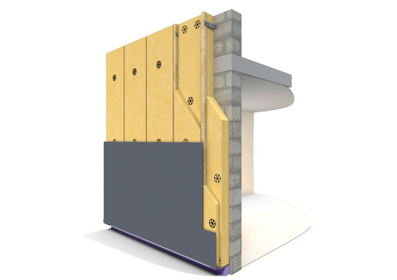 Lot de 2 Rouleaux laine de verre ISOVER Isofaçade 32r, Ep.100mm, 4.5x1.2m, R3.1 - 2