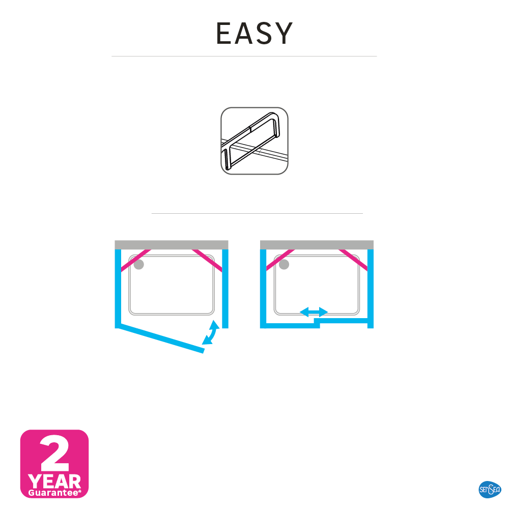 Lot de 2 stabilisateurs chromé, H.78 cm Easy - 7
