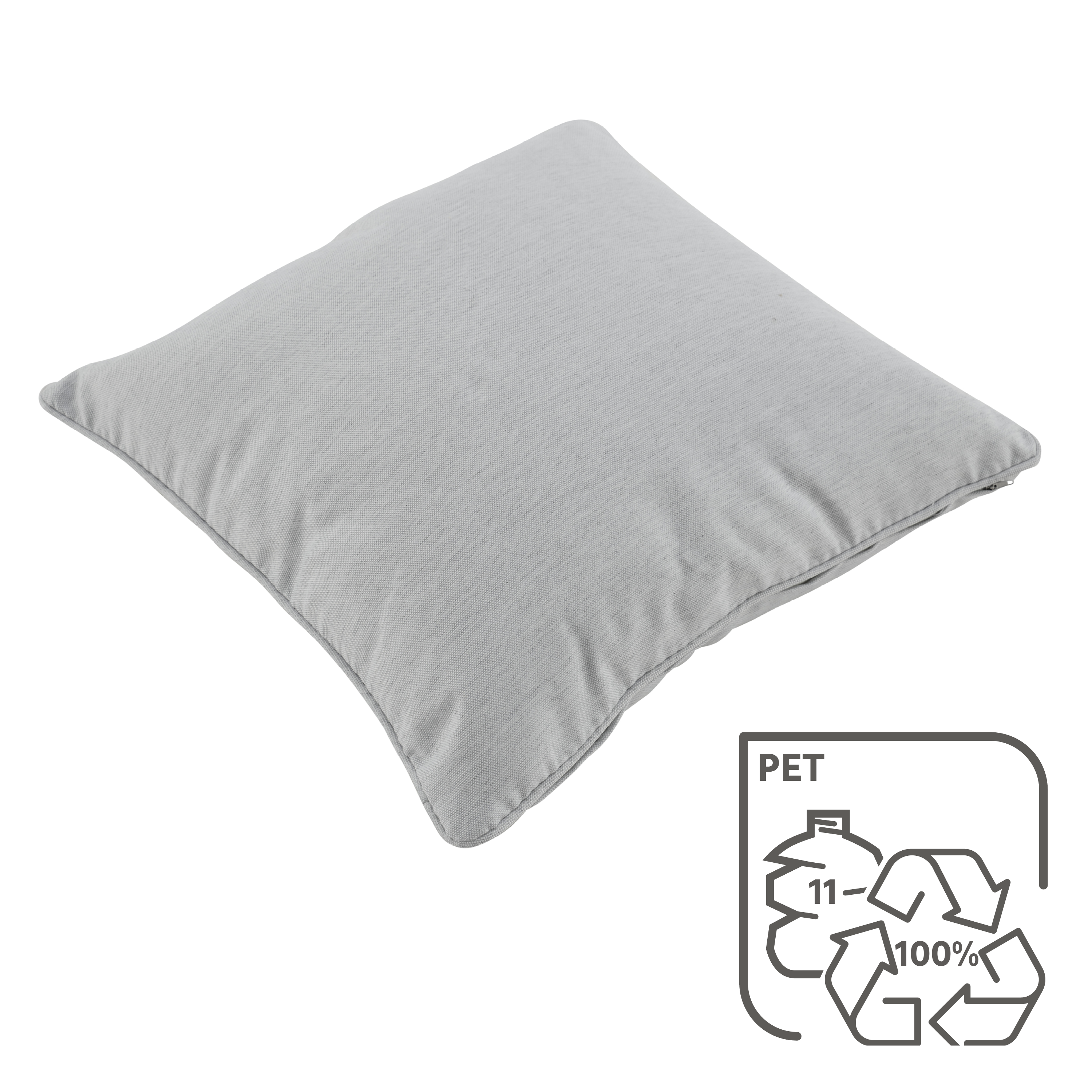 Coussin d'extérieur décoratif Reseat, gris / argent, l.45 x L.45 cm NATERIAL - 4