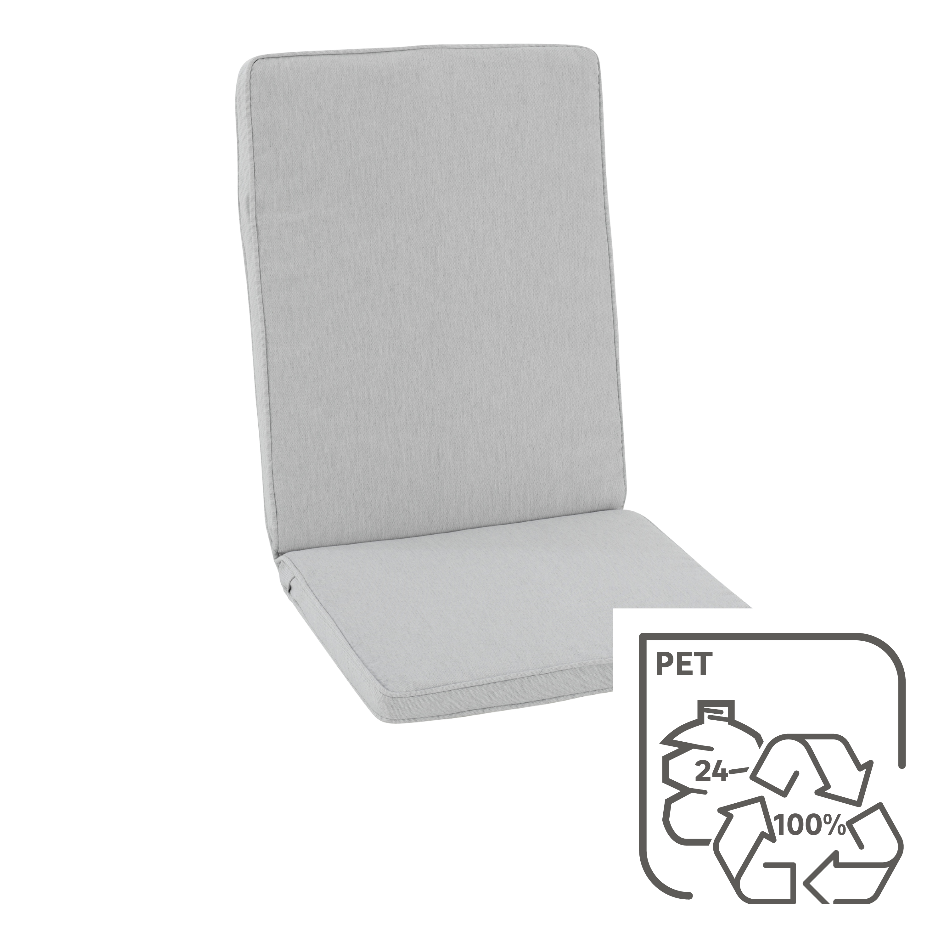 Coussin de chaise NATERIAL Reseat gris perle, l.95 x L.44 cm - 4