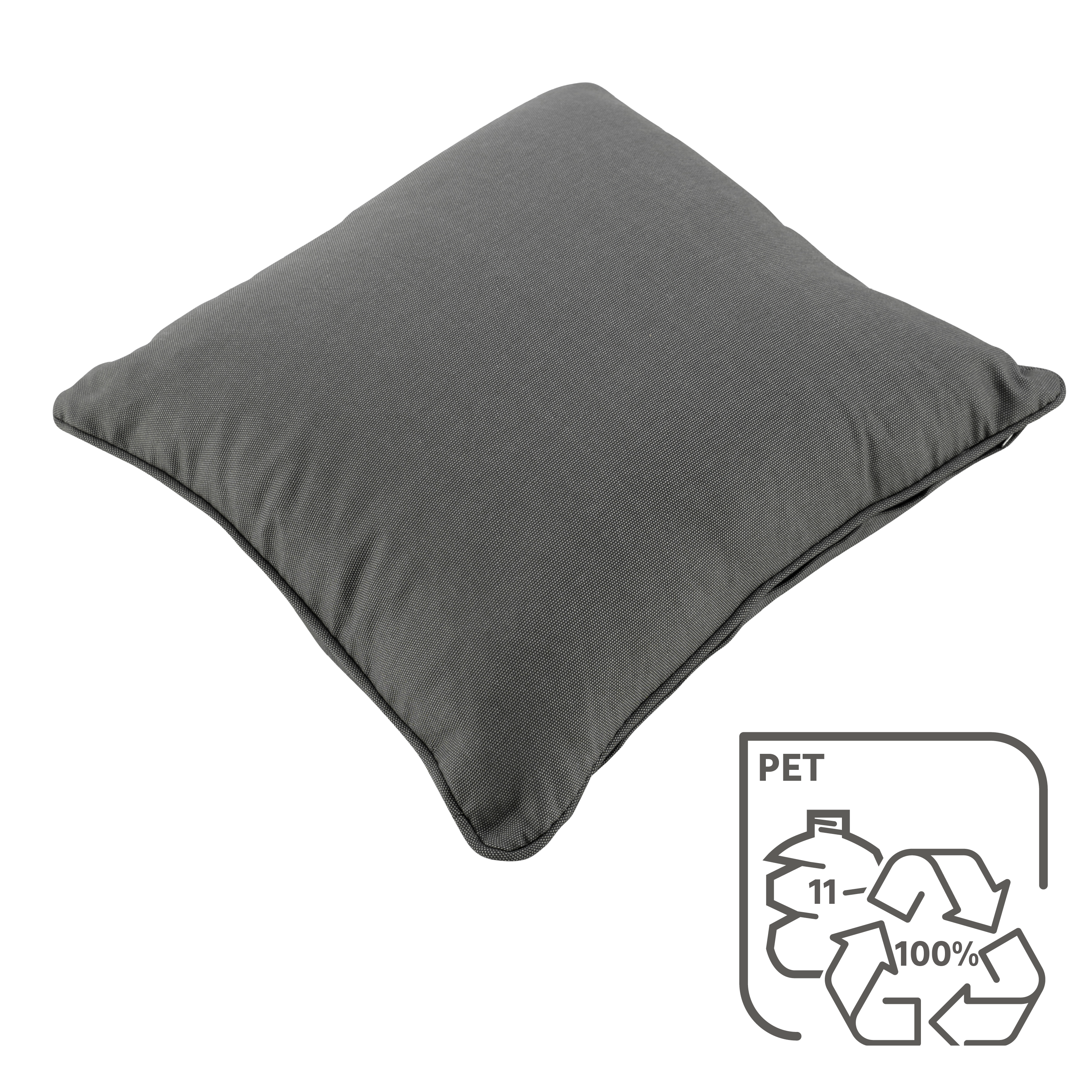Cuscino da esterno decorativo in poliestere RESEAT grigio antracite 45 x 45 x Sp 12 cm - 6