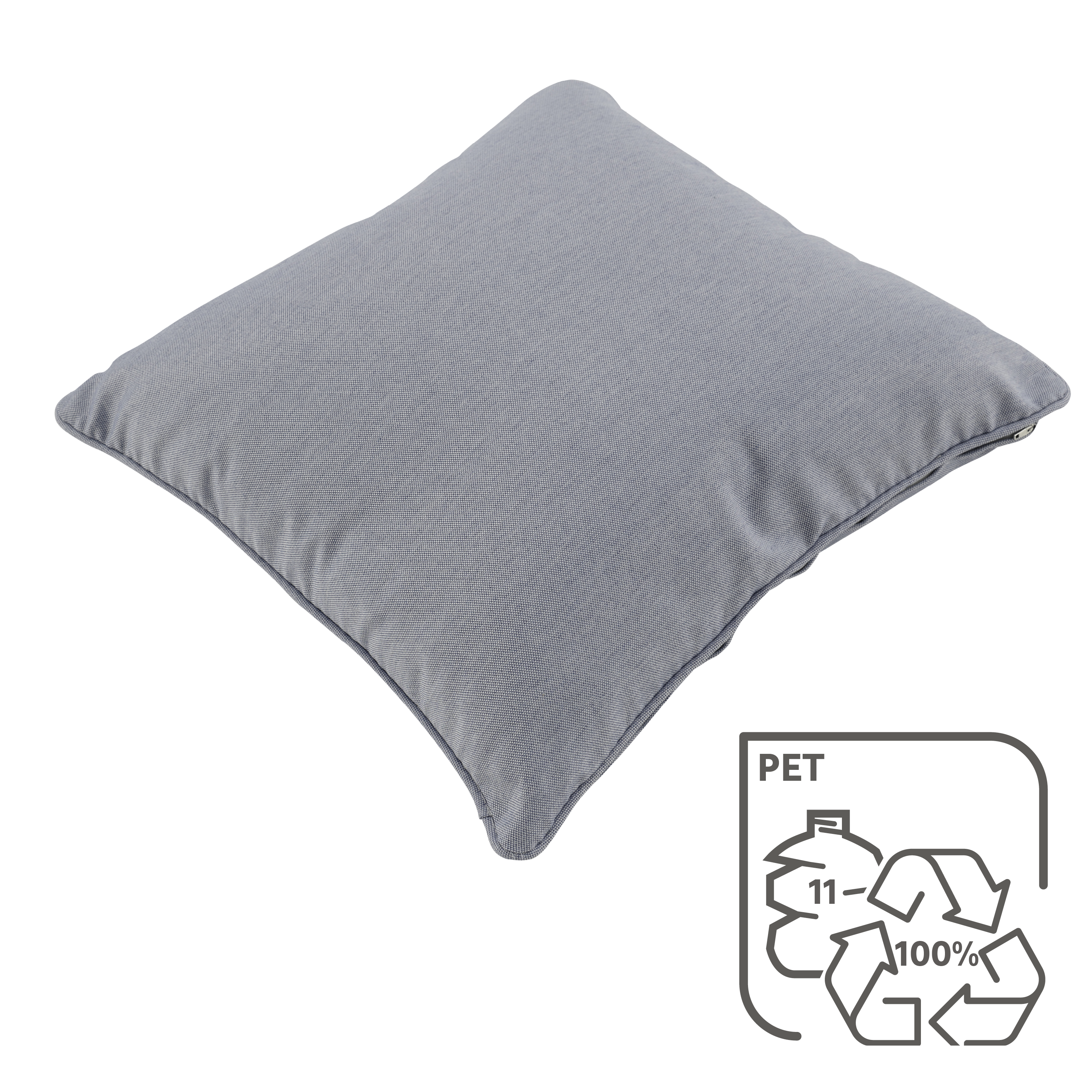 Coussin d'extérieur décoratif NATERIAL Reseat bleu indigo, l.45 x L.45 cm - 3