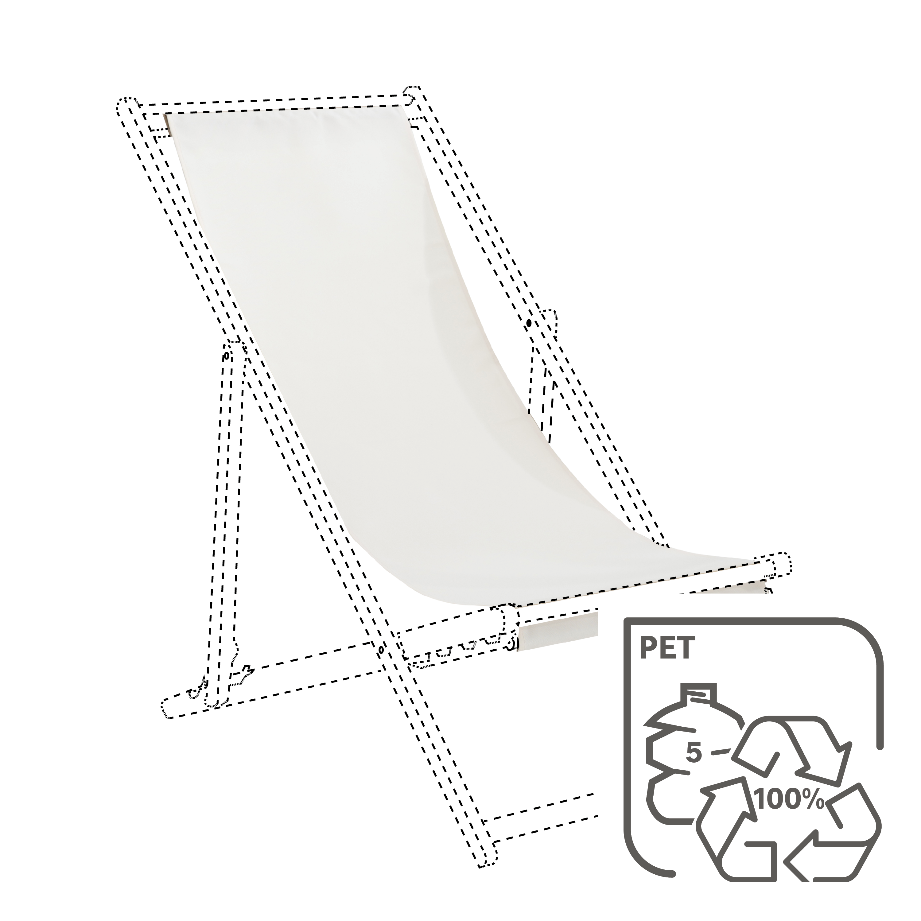 Cadeira de relax acácia bege Solis Naterial - 8