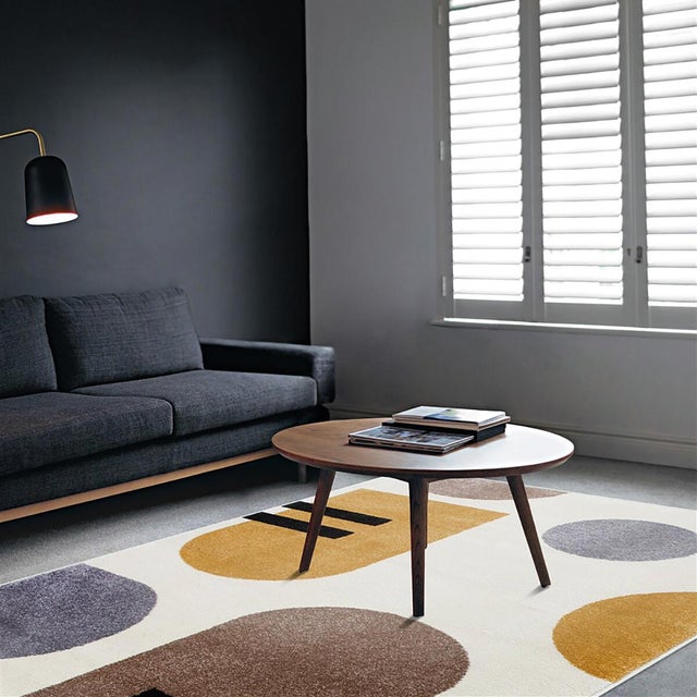 Tappeto Soave soft scandi geometrico ecru, L 150 x L 80 cm