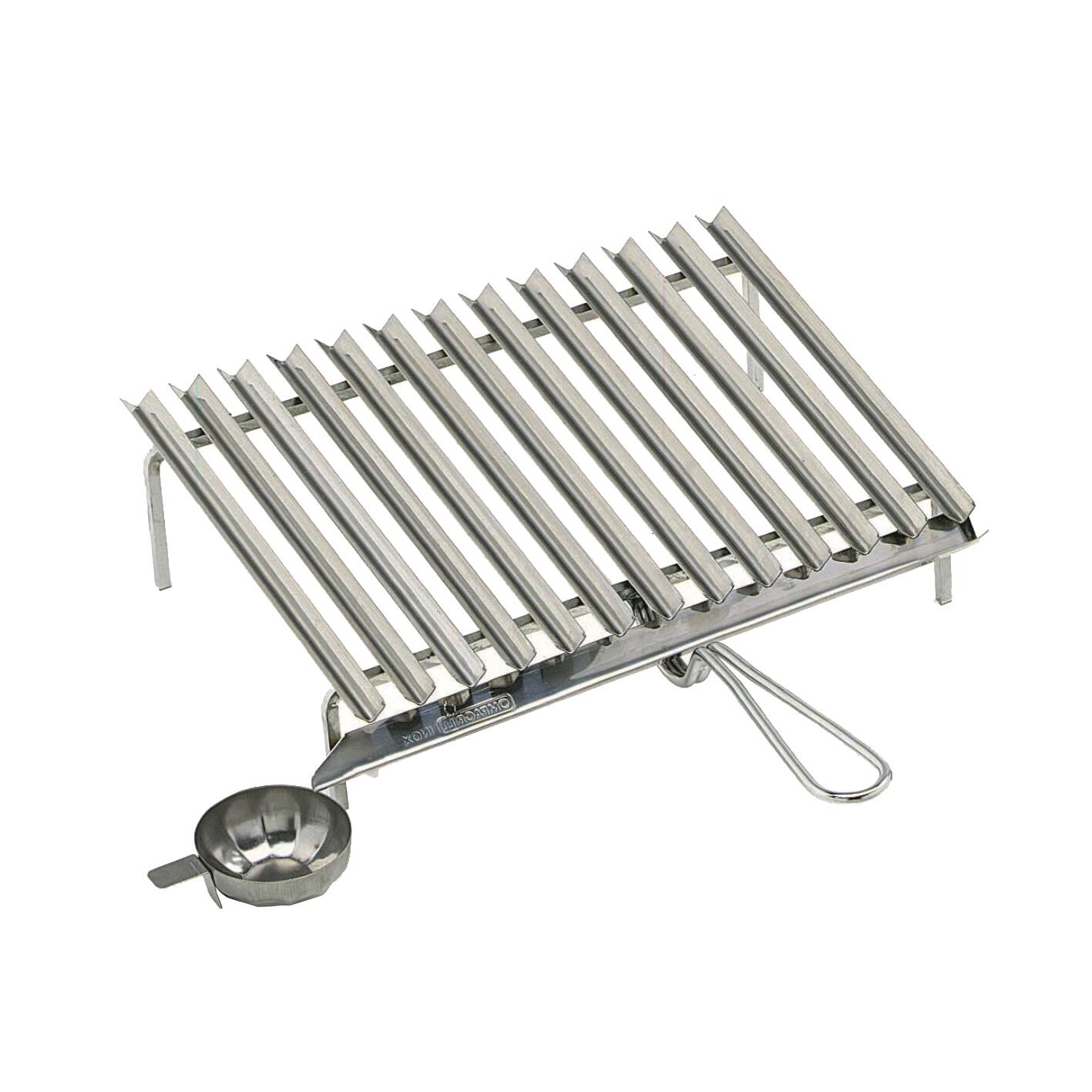 Griglia Per Barbecue Da Camino 67x40 Cm - Manici Richiudibili, Acciaio Resistente, Per Arrostire All'Aperto - Foto 2