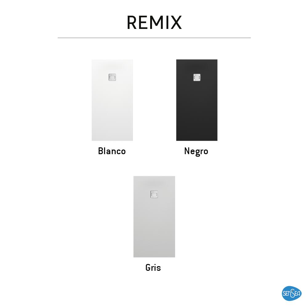 Base de duche SENSEA REMIX RESINA 80X170 PRETO MATE - 9