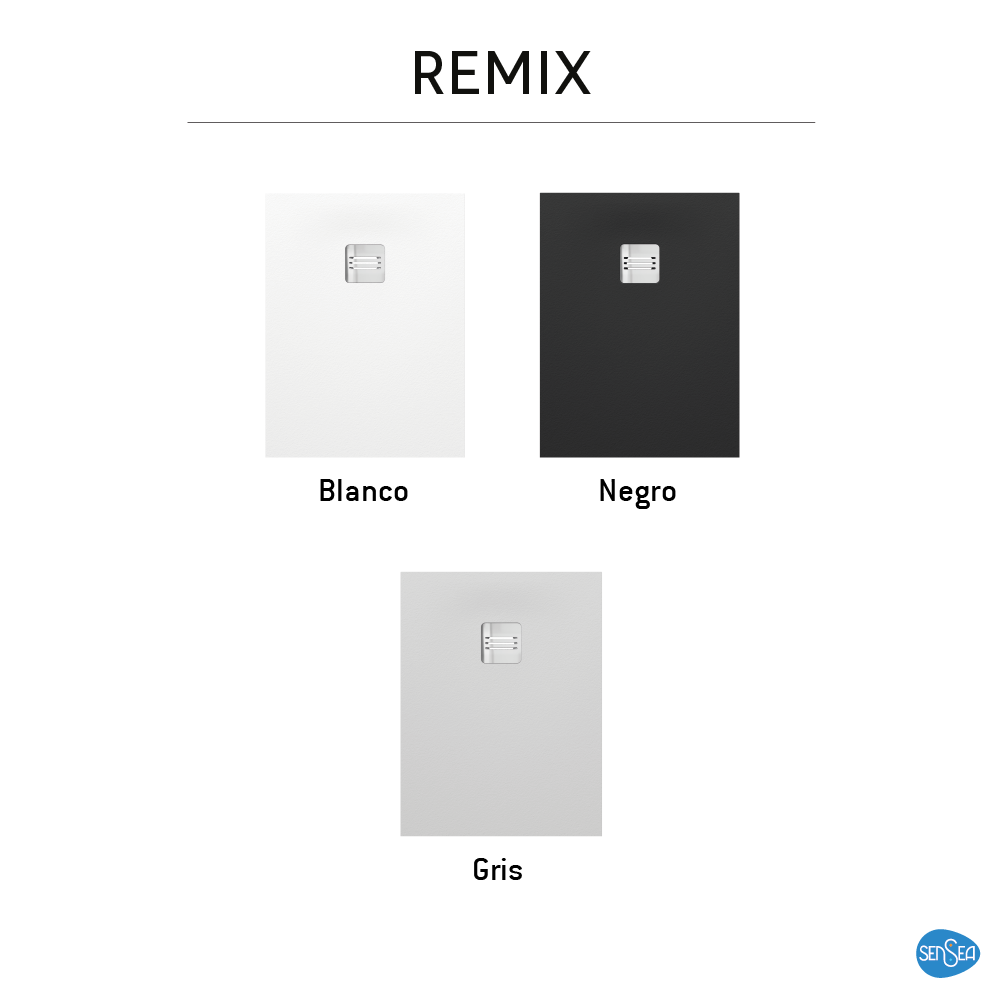 Base de duche SENSEA REMIX RESINA 70X100 PRETO MATE - 10