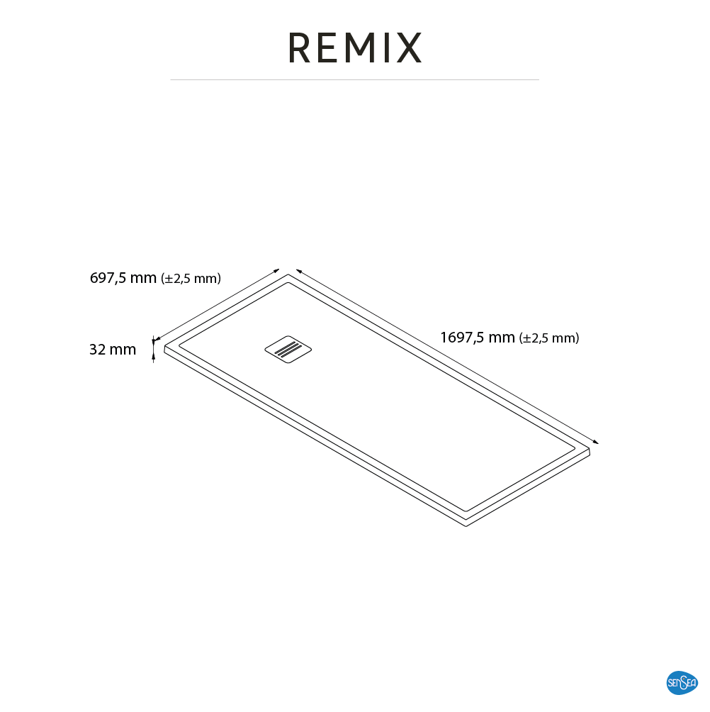 Plato de ducha Remix 170x70 cm blanco - 6
