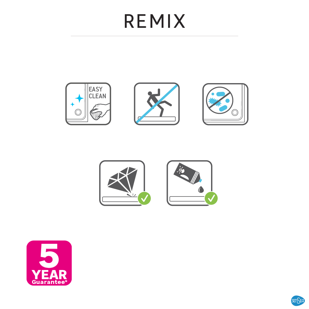 Base de duche SENSEA REMIX RESINA 70X160 PRETO MATE - 8