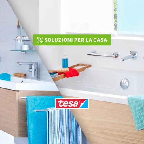 Tesa: soluzioni adesive per accessori bagno facili da installare e senza forare la piastrella