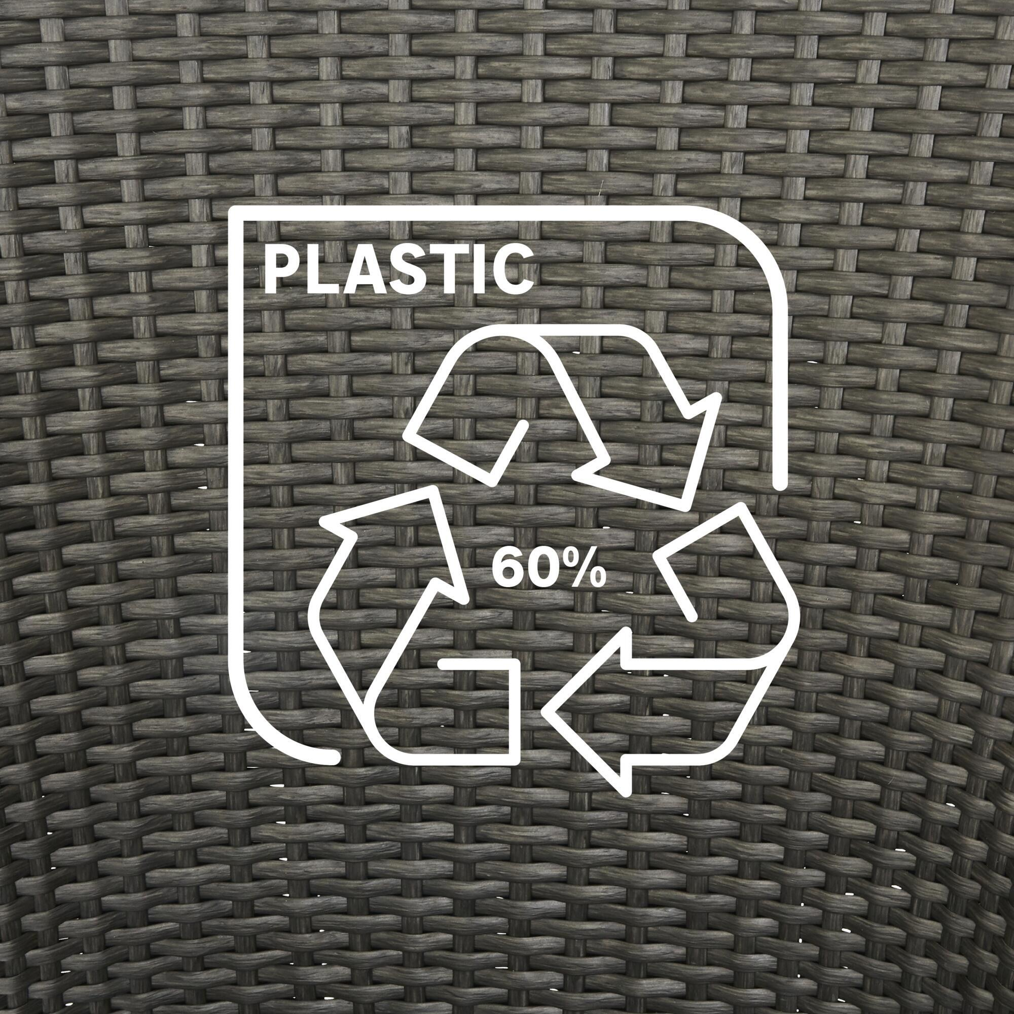 Tavolo da pranzo per giardino Noa NATERIAL in acciaio con piano in vetro grigio per 6 persone 150x90cm - 13