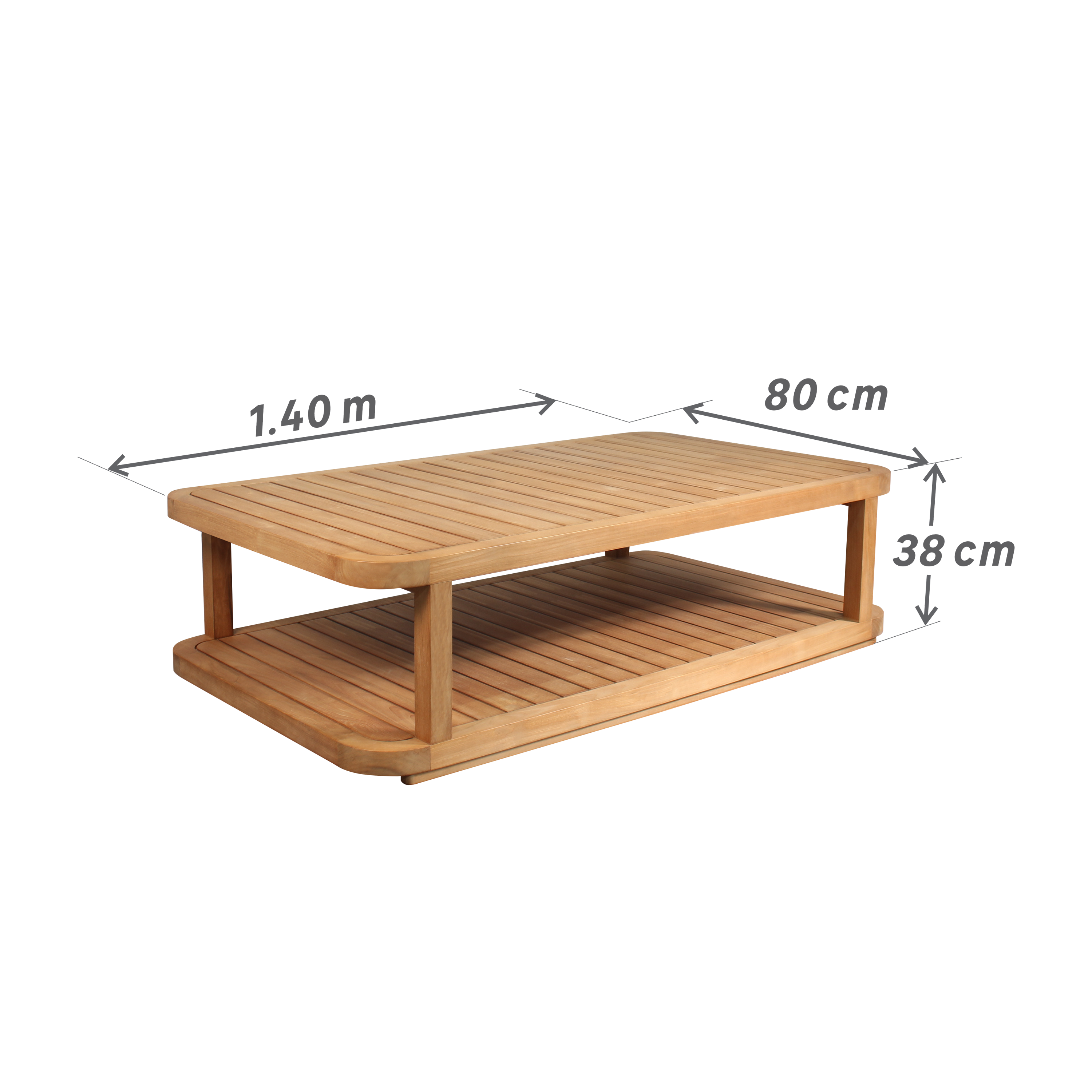 Mesa de apoio NATERIAL EQUATEUR TEAK 140X80X38 - 7