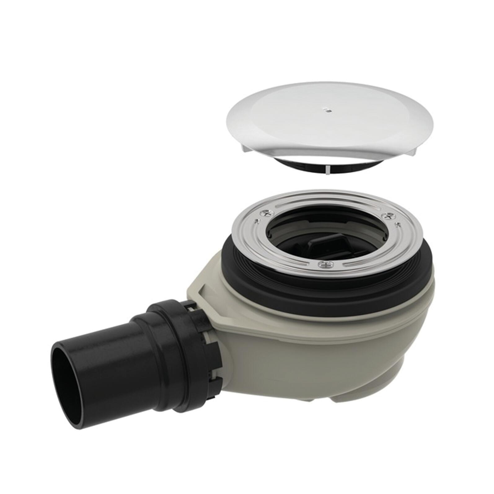 Piletta per doccia e per scarico a pavimento con coperchio  GEBERIT Sifone doccia D90, con tappo.  Ø 90 mm Ø foro 40 mm in abs - 2