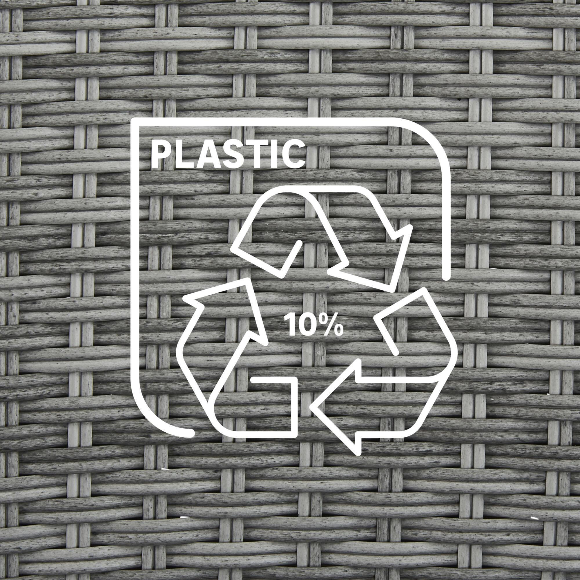 Poltrona da giardino con cuscino antracite e braccioli Davos NATERIAL, struttura in alluminio grigio seduta in rattan sintetico grigio, L 57 x H 88 x P 59.5 cm - 18