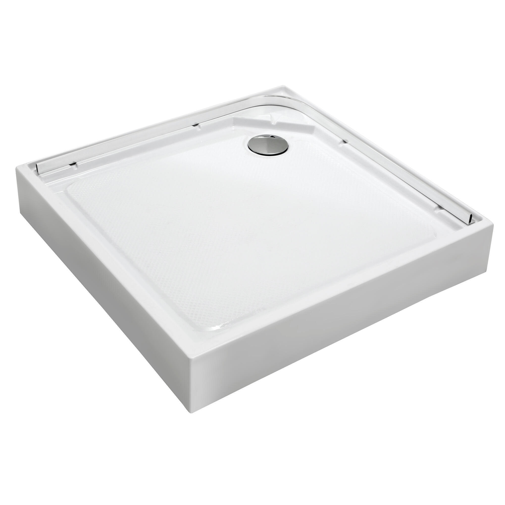 Receveur composante cab. carré, blanc L.90 x l.90 cm - 2