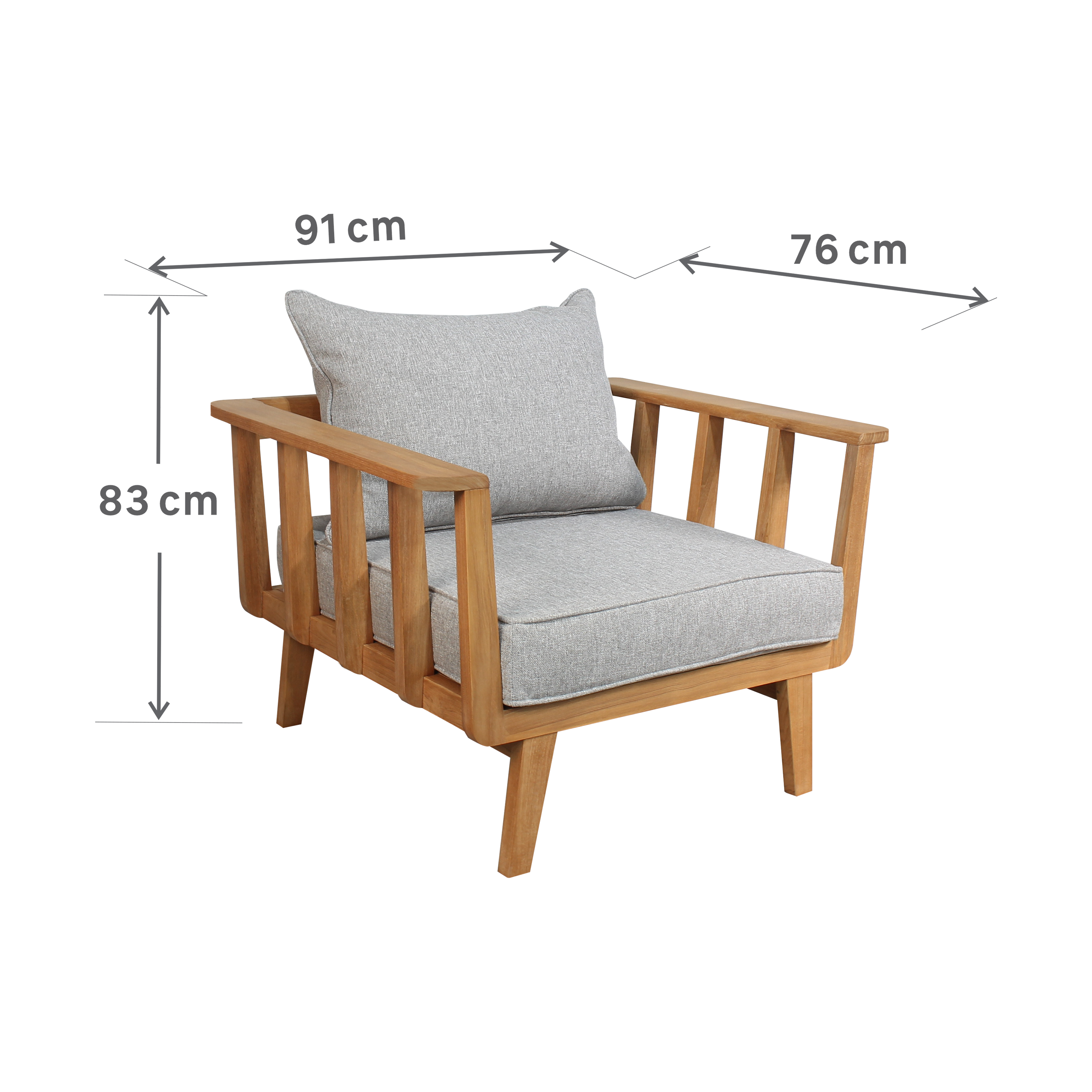 Conjunto de jardín belem de madera para 5 personas