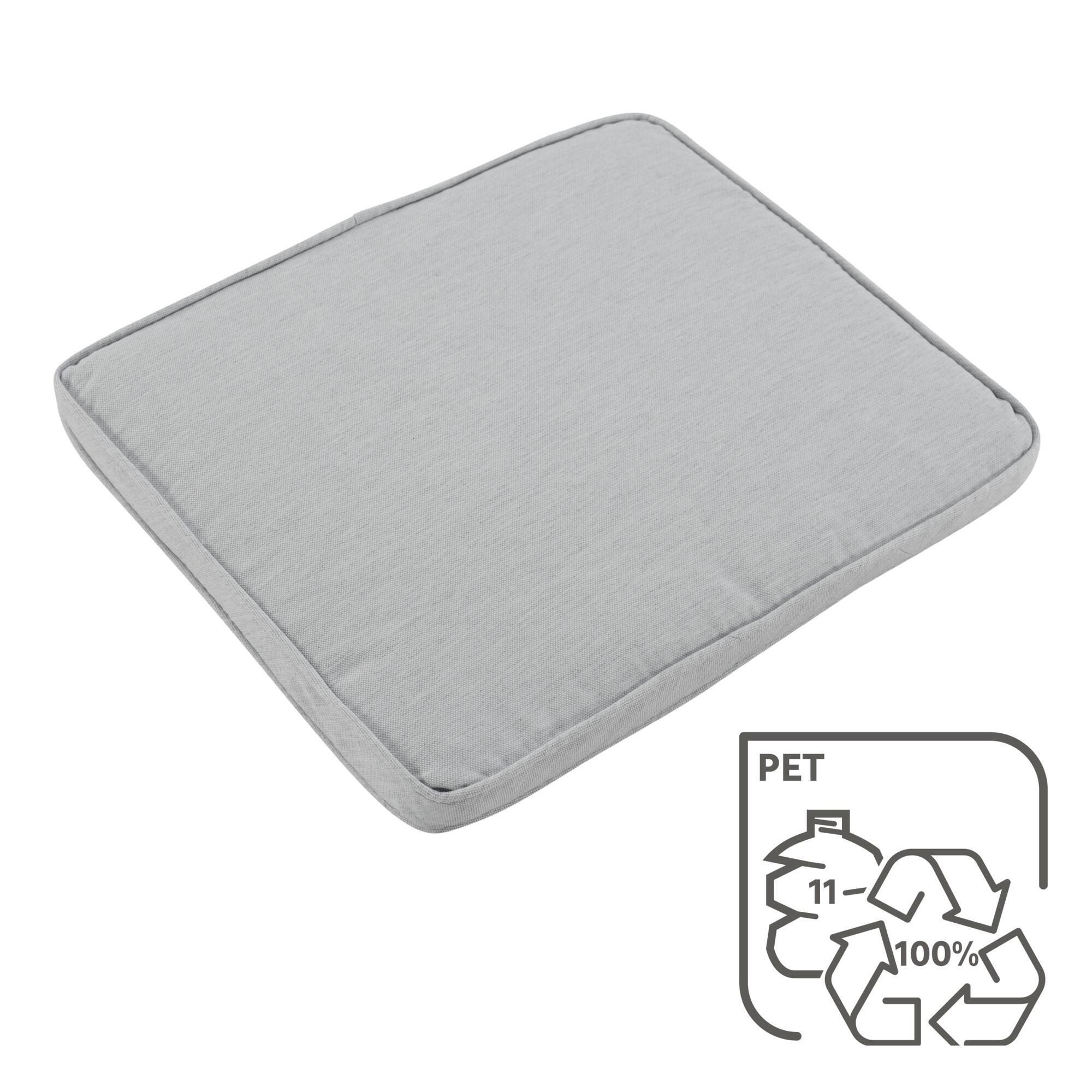 Coussin de chaise Reseat gris / argent, l.39 x L.44 cm NATERIAL - 3