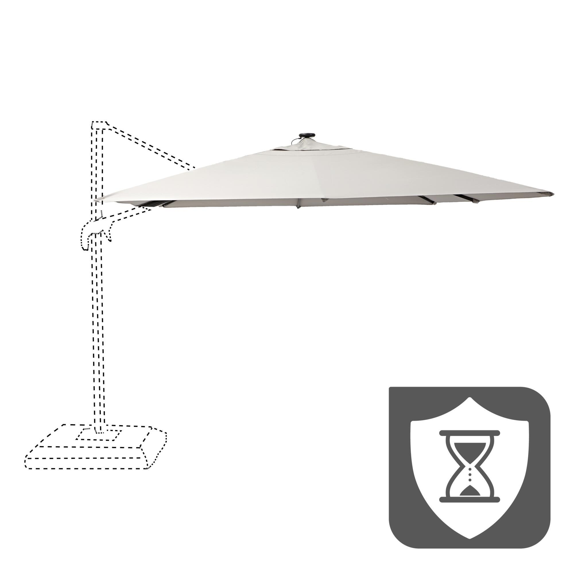 Toile de rechange pour parasol déporté Sonora taupe, L.391 x l.282 cm - 4