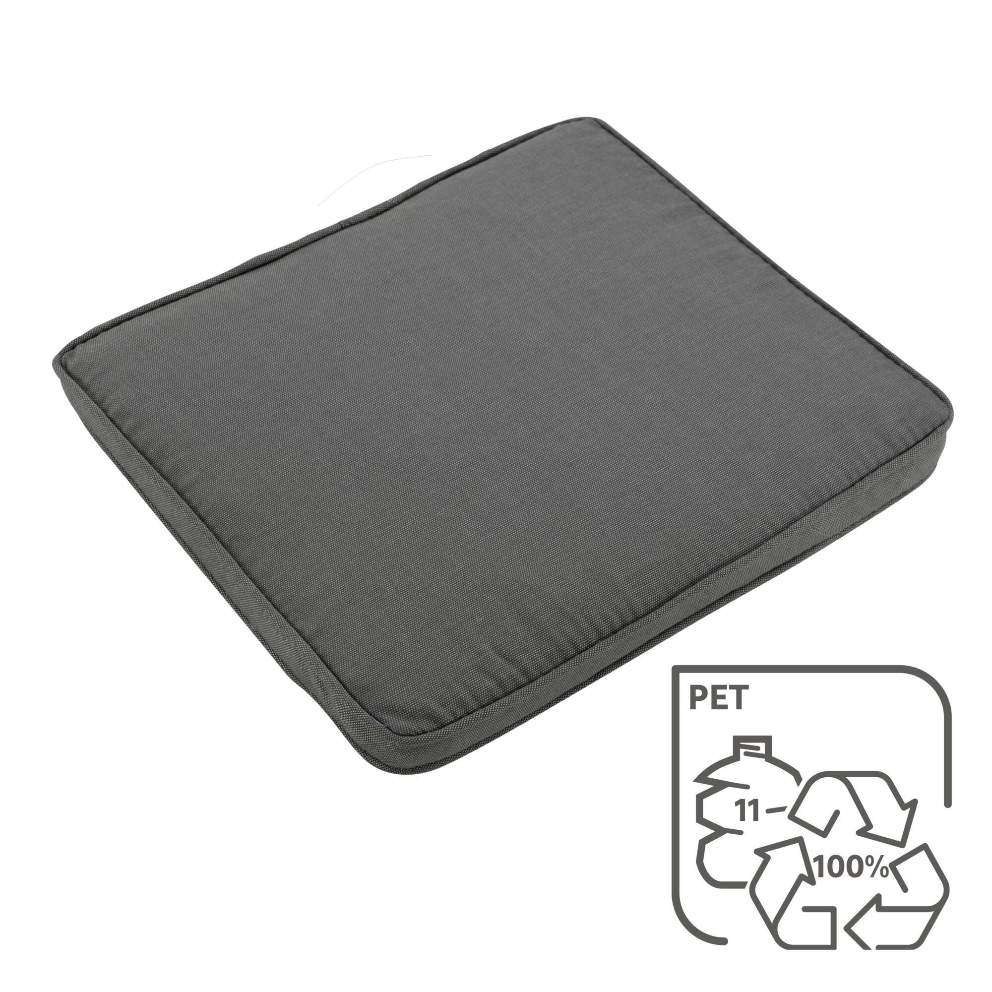 Coussin de chaise Reseat, gris / argent, l.39 x L.44 cm NATERIAL - 3