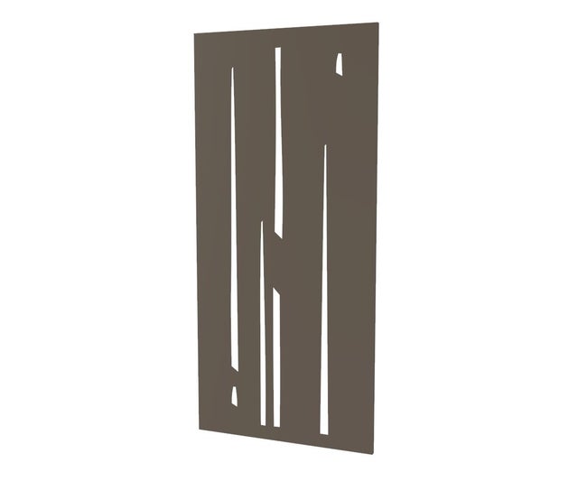 Décor aluminium vertical Pinceau Composite PREMIUM+ Taupe, L.85xH.180xEp.2,1cm