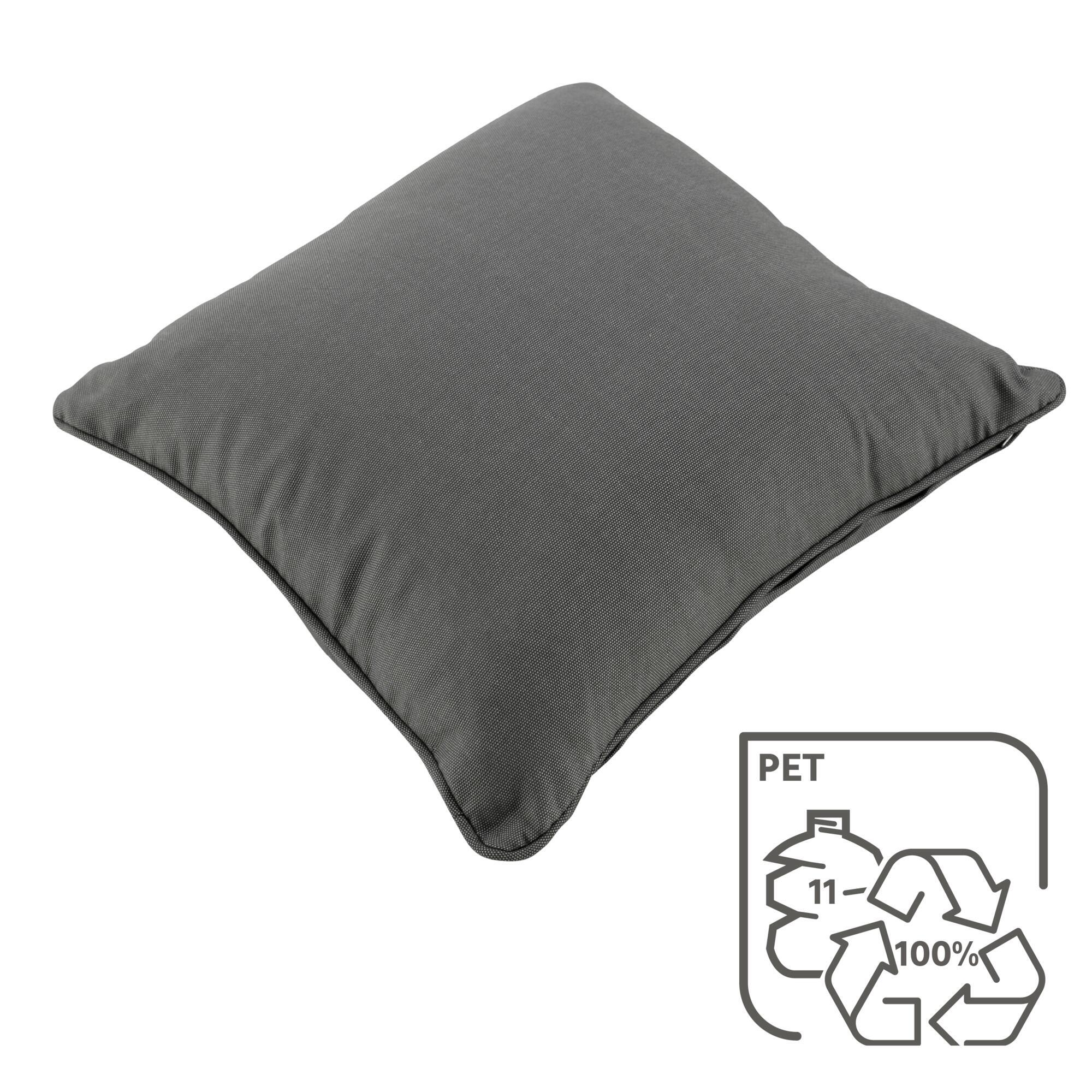 Cuscino da esterno decorativo in poliestere RESEAT grigio antracite 45 x 45 x Sp 12 cm - 5