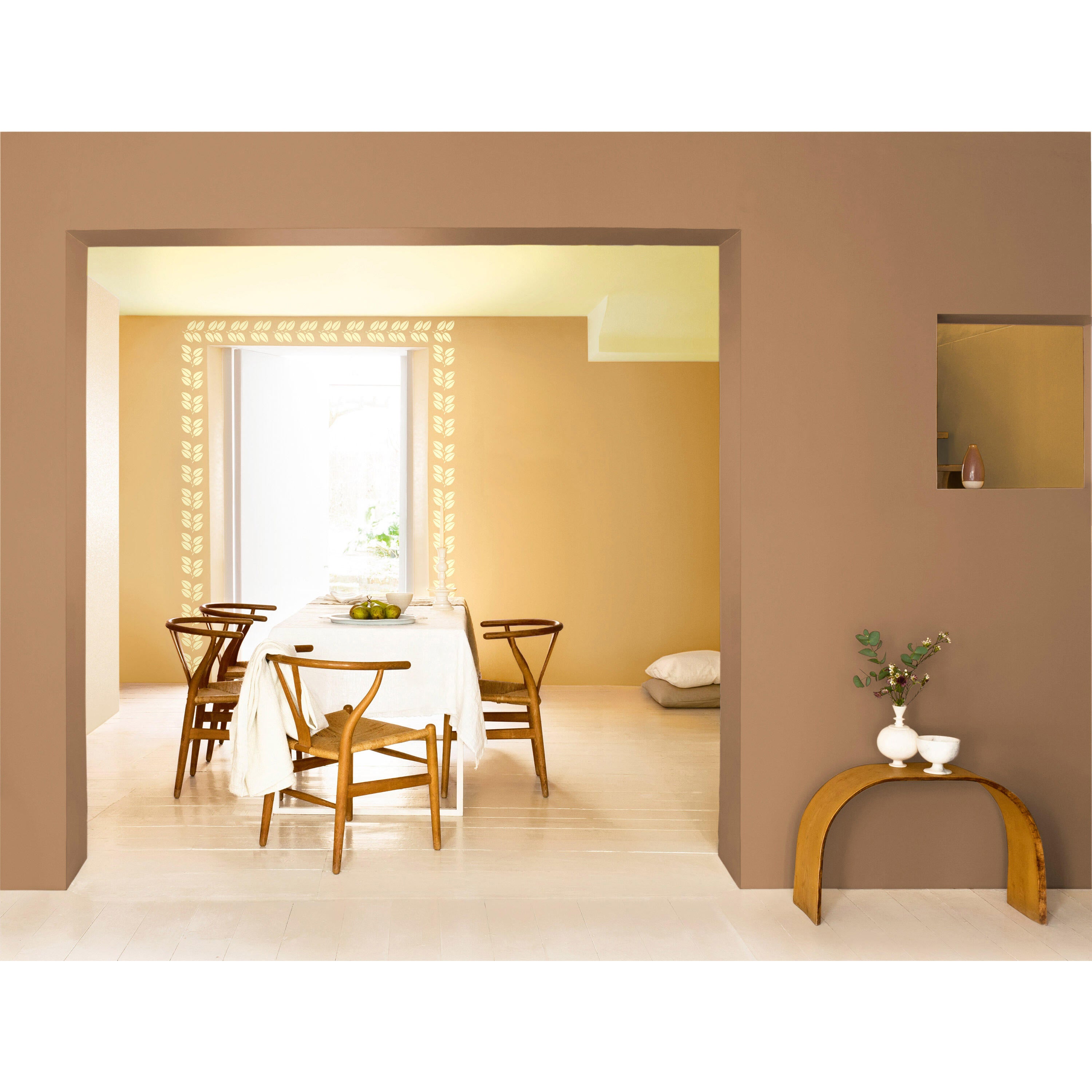 Peinture mur, boiserie blanc cassé satin DULUX VALENTINE Crème de couleur 2.5L - 3