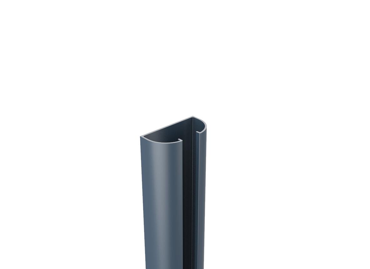 Poteau aluminium à fixer anthracite, l.3.5 x H.188.4 cm - 2