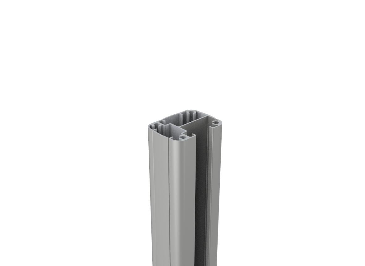Poteau aluminium Premium + gris l.5 - 2
