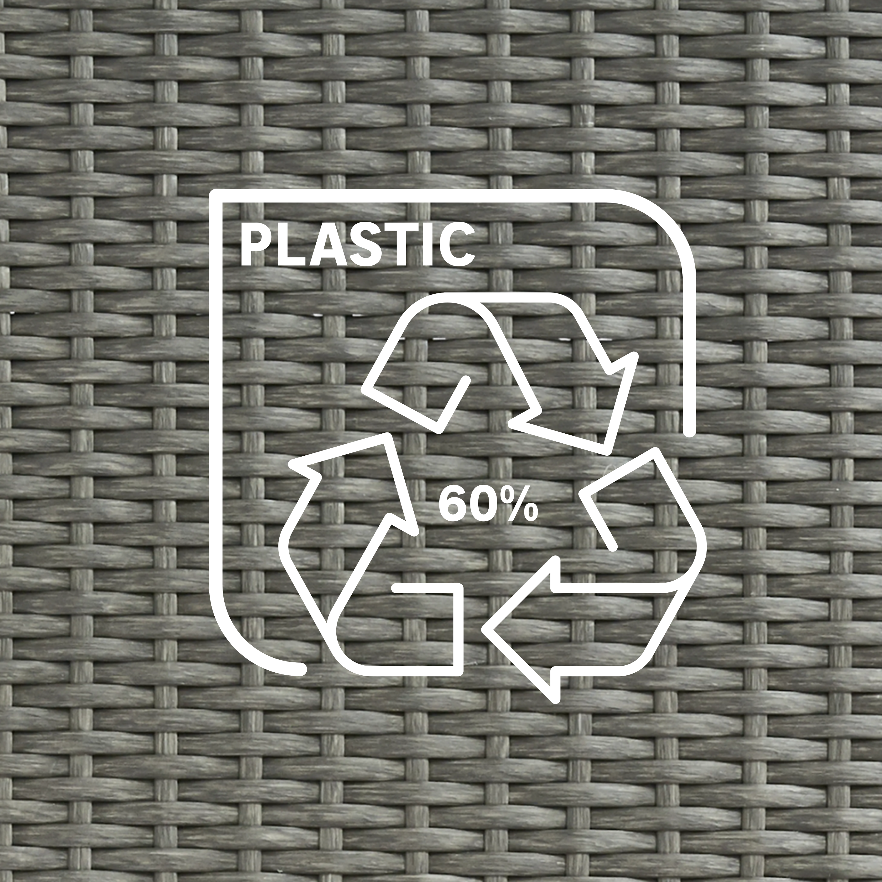 Cadeira de rattan NATERIAL NOA CINZA ESCURO - 9