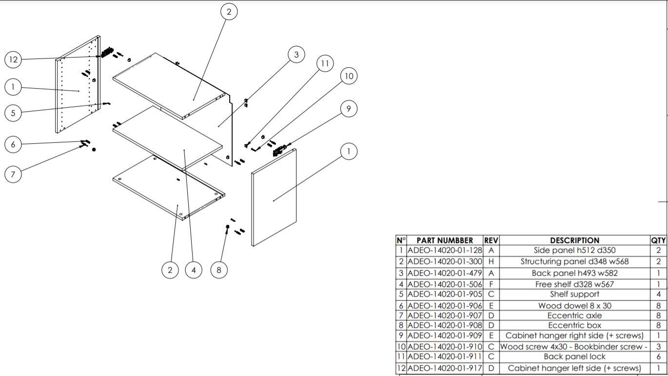 Caisson haut de cuisine DELINIA ID blanc H.51.2 x l.60 x P.35 cm - 10