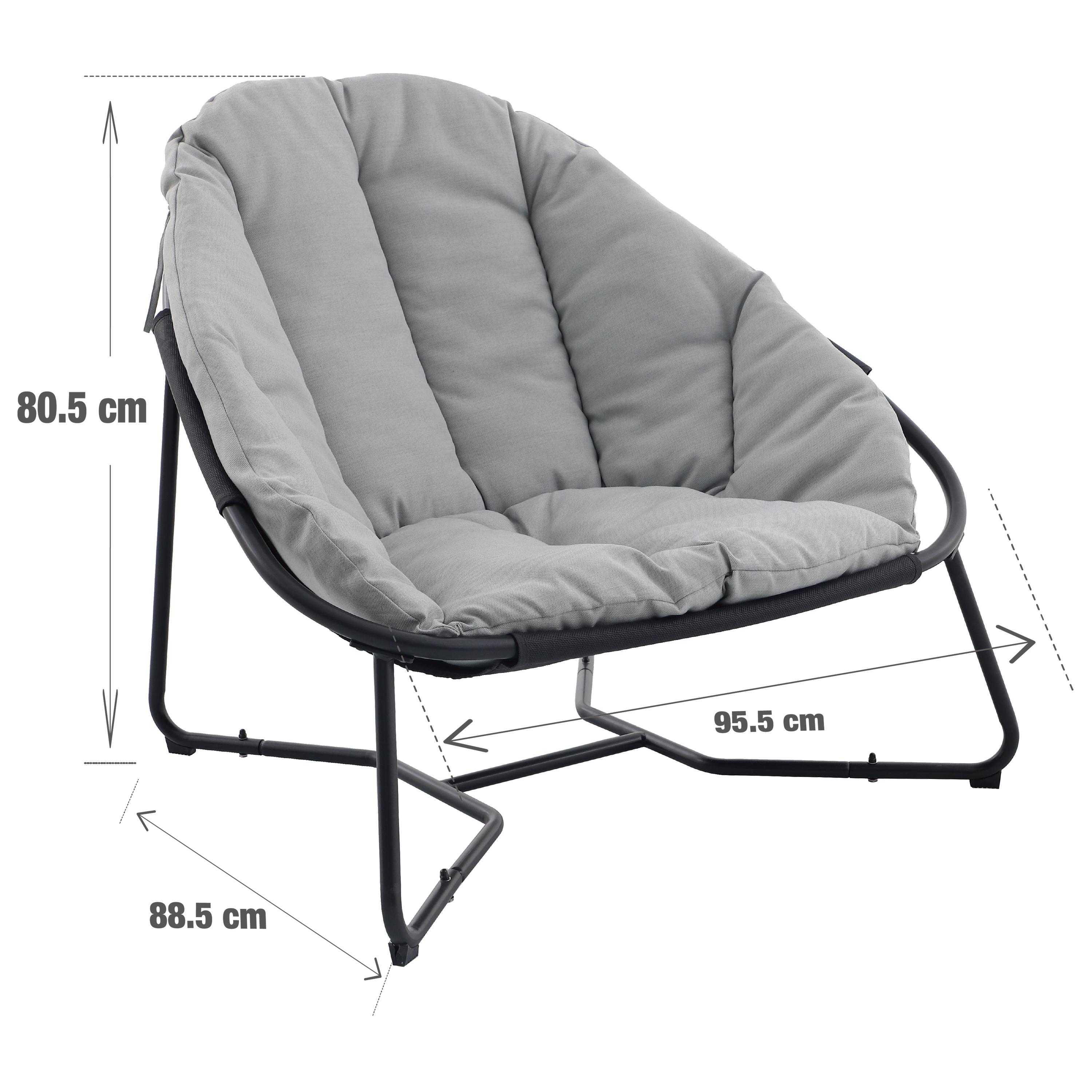 Cadeira relax aço cinzento Cocoon Naterial - 8