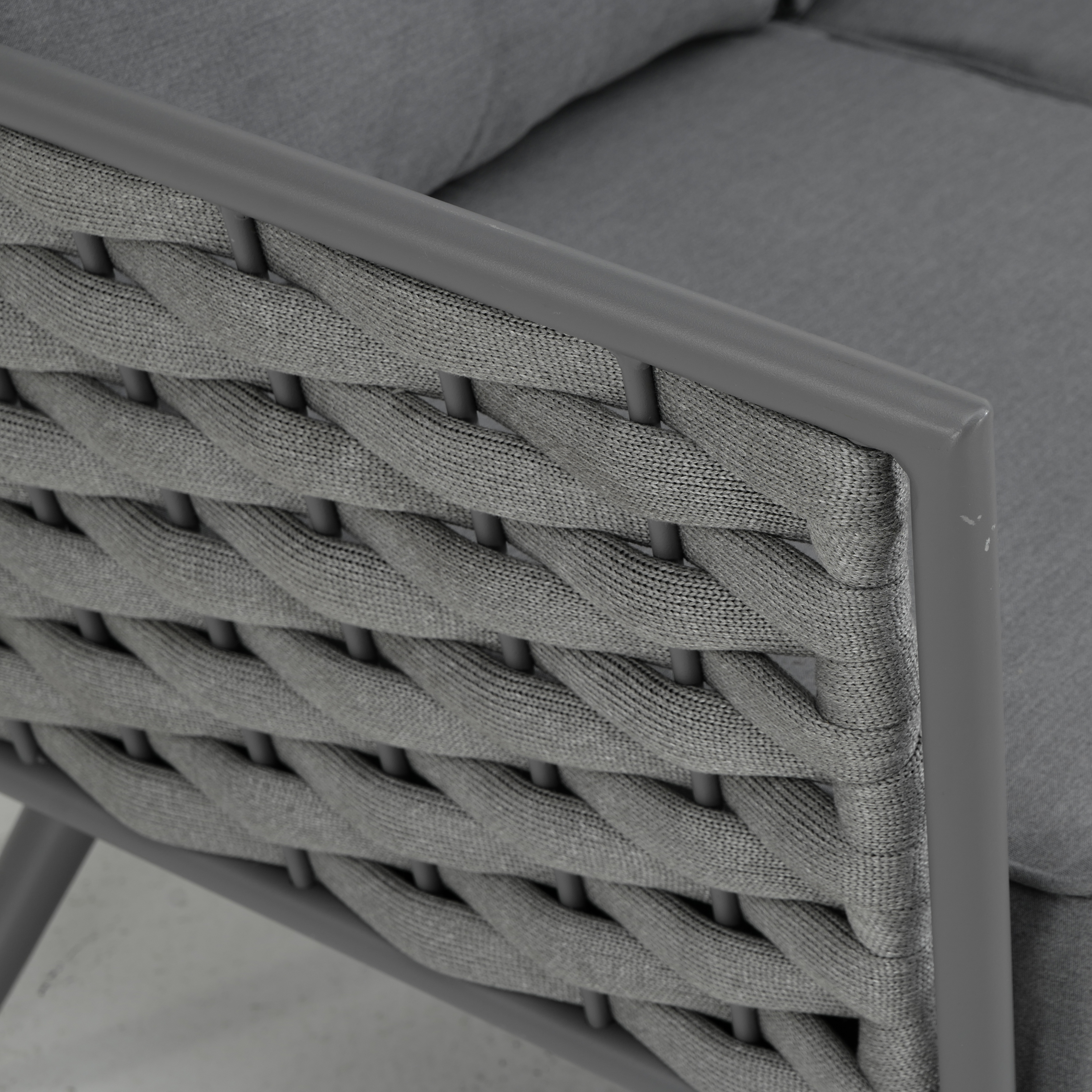 Conjunto jardim relax mesa, sofá alumínio Nilo Naterial - 7