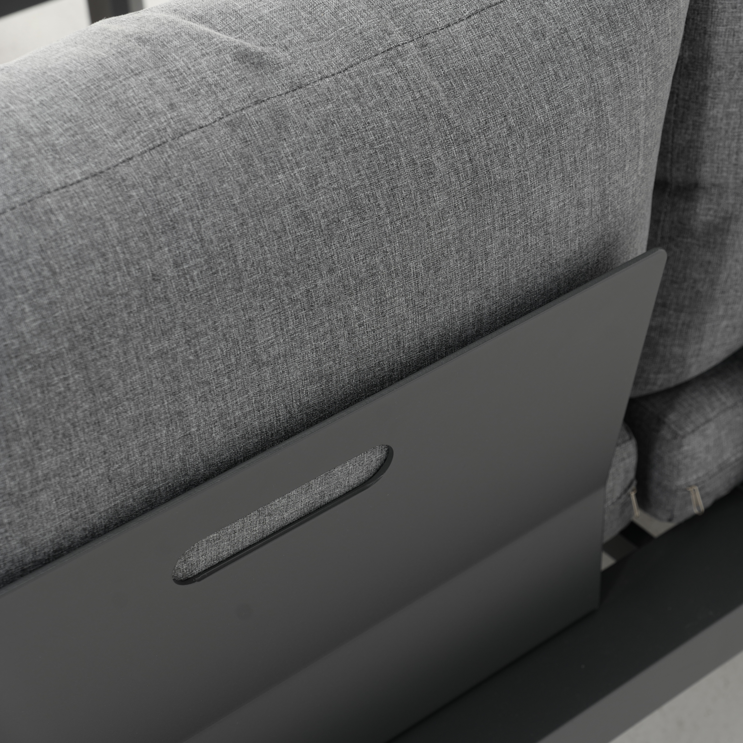 Salotto da giardino angolare per 5 persone marrone Bali NATERIAL con cuscini in poliestere grigio - 21