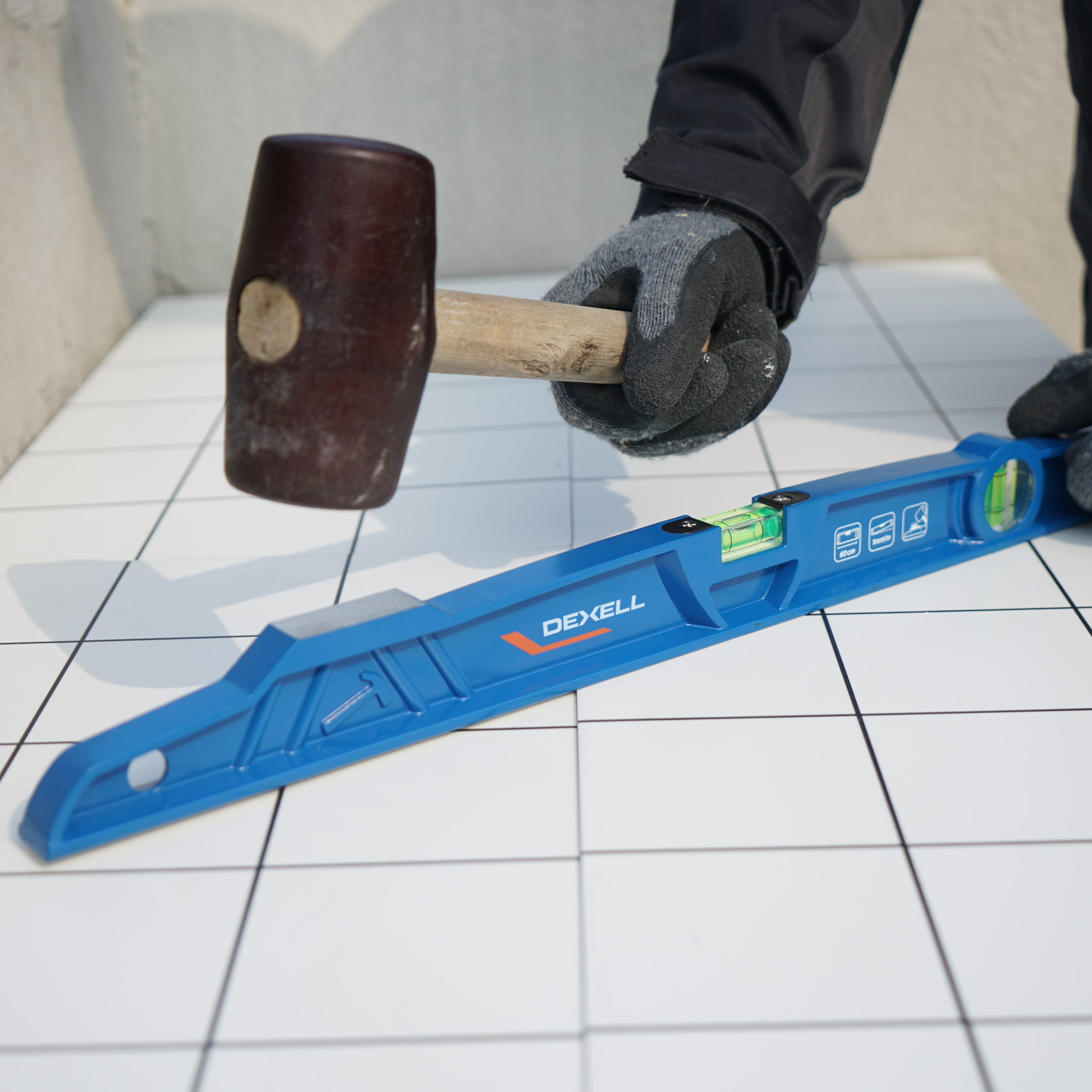 Niveau 2 fioles trapèze DEXTER, L 80 cm - 2