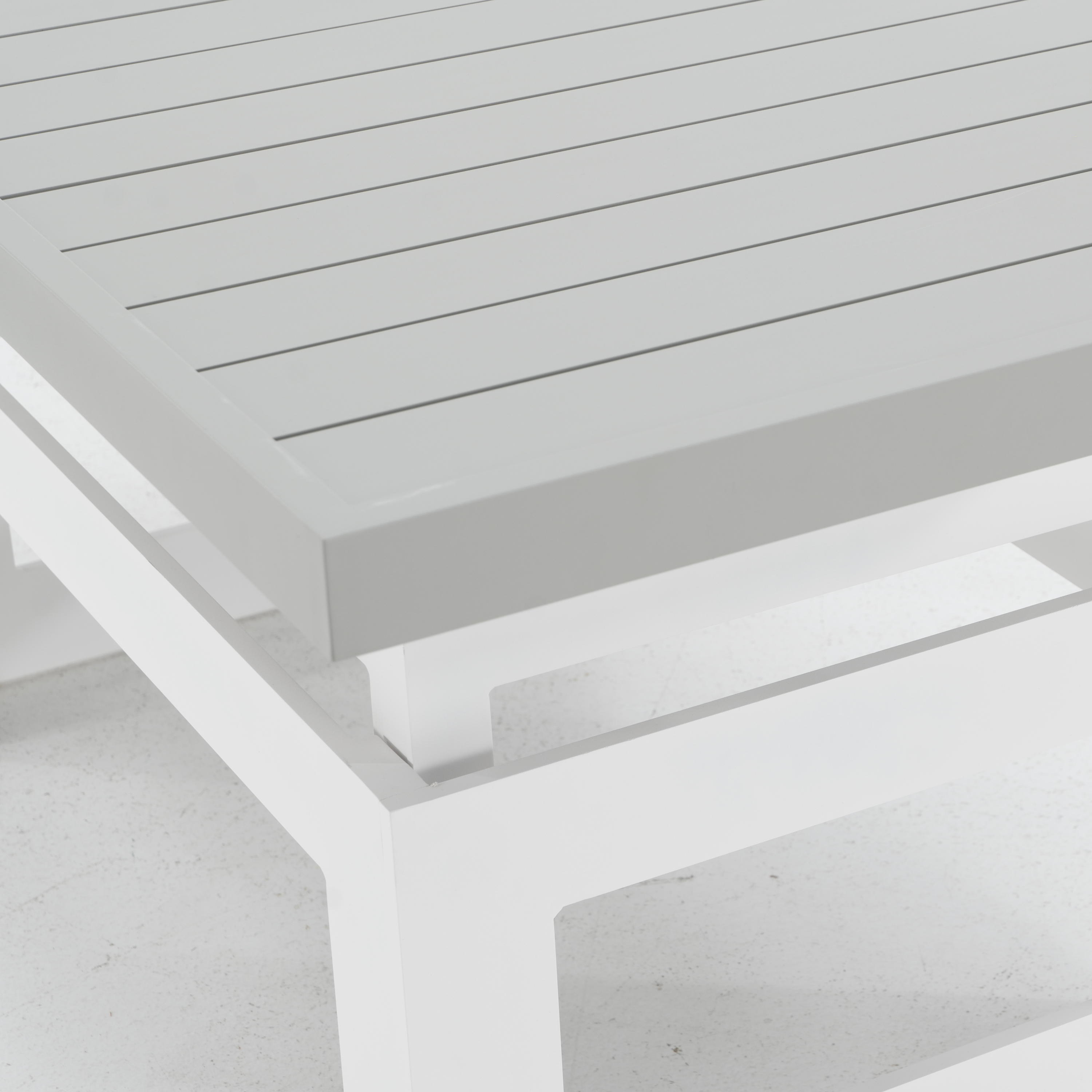 Tavolino da esterno Las Vegas NATERIAL in alluminio grigio 143.5x80cm - 12