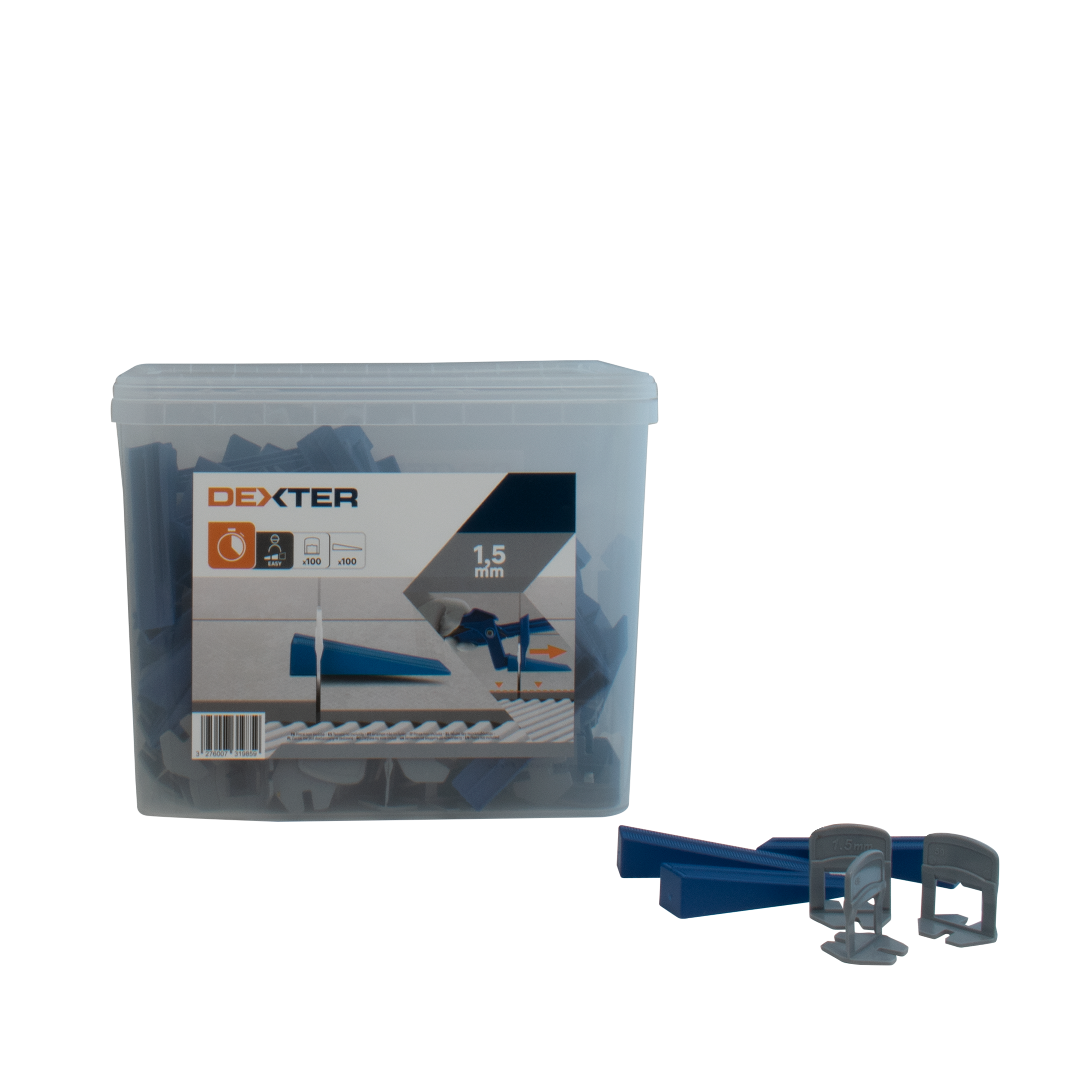 Kit 100 croisillons autonivelants et 100 cales DEXTER, Ep.1.5 mm - 3