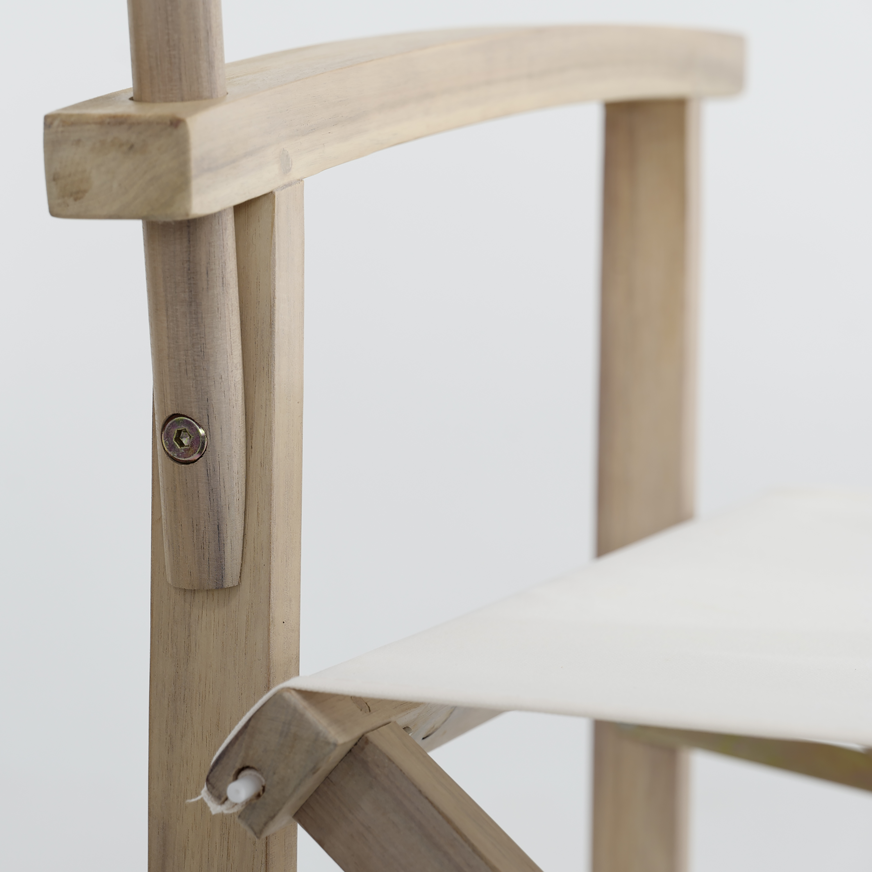 Silla de director de jardín de madera NATERIAL Solis crema - 12