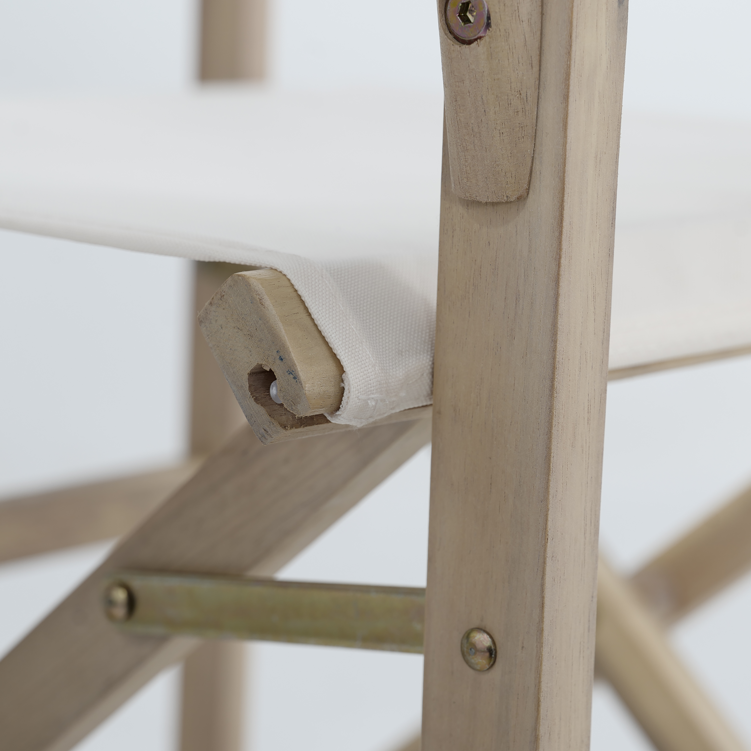 Silla de director de jardín de madera NATERIAL Solis crema - 15