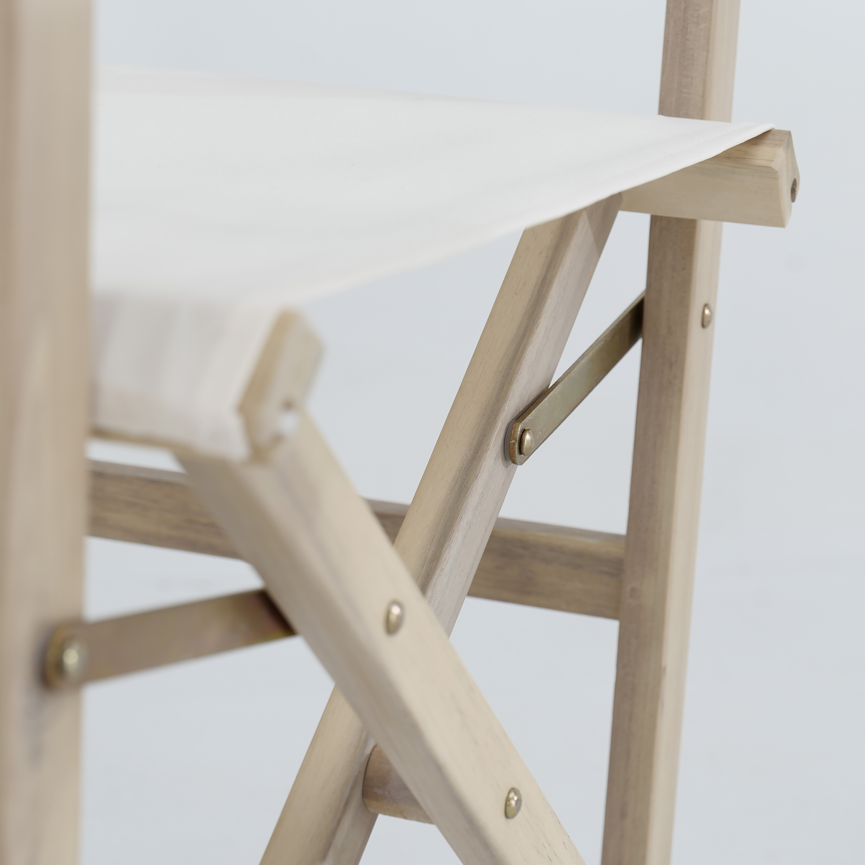 Silla de director de jardín de madera NATERIAL Solis crema - 11