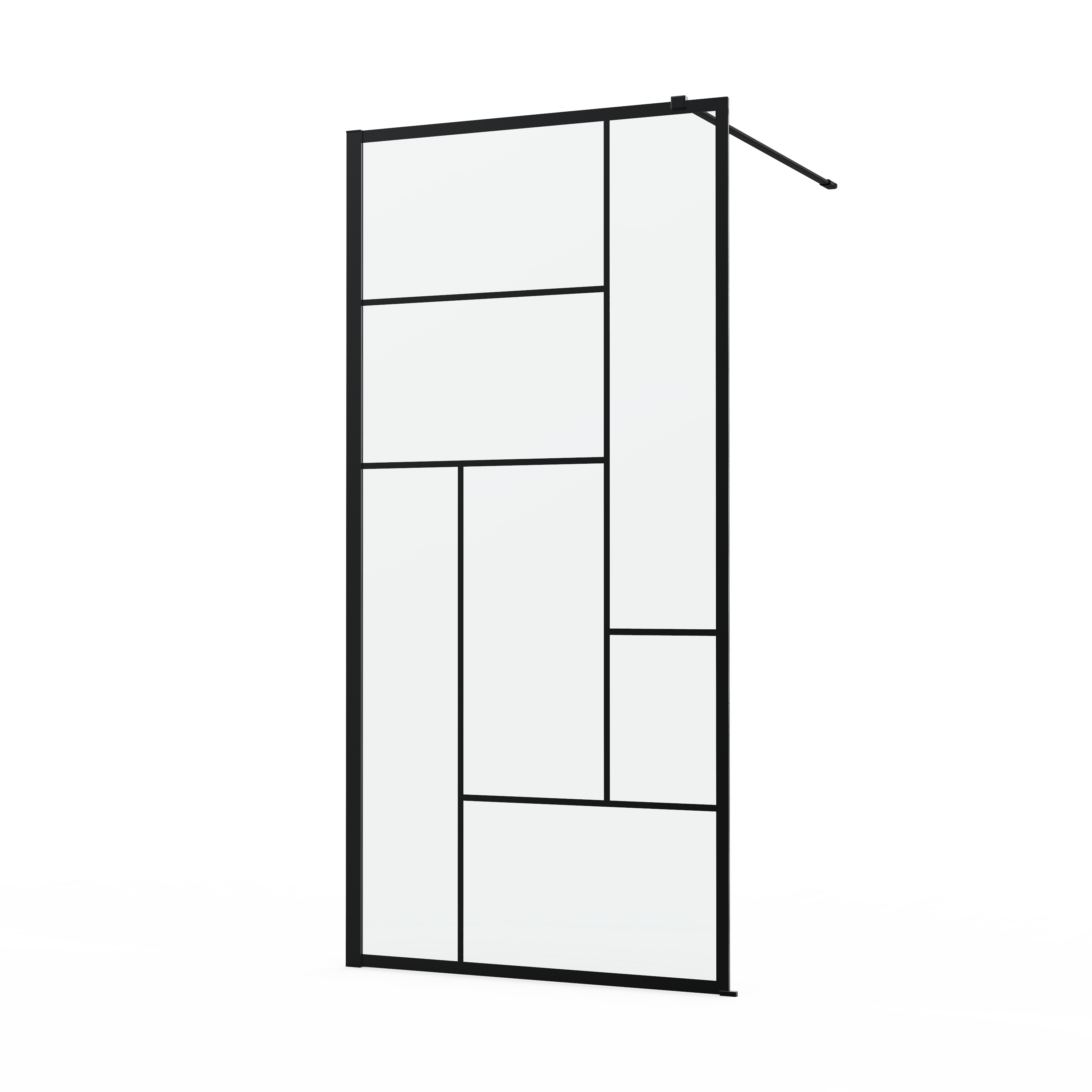 Kabina Walk-in Studio 100x200 transparentna profil czarny Sensea - 8