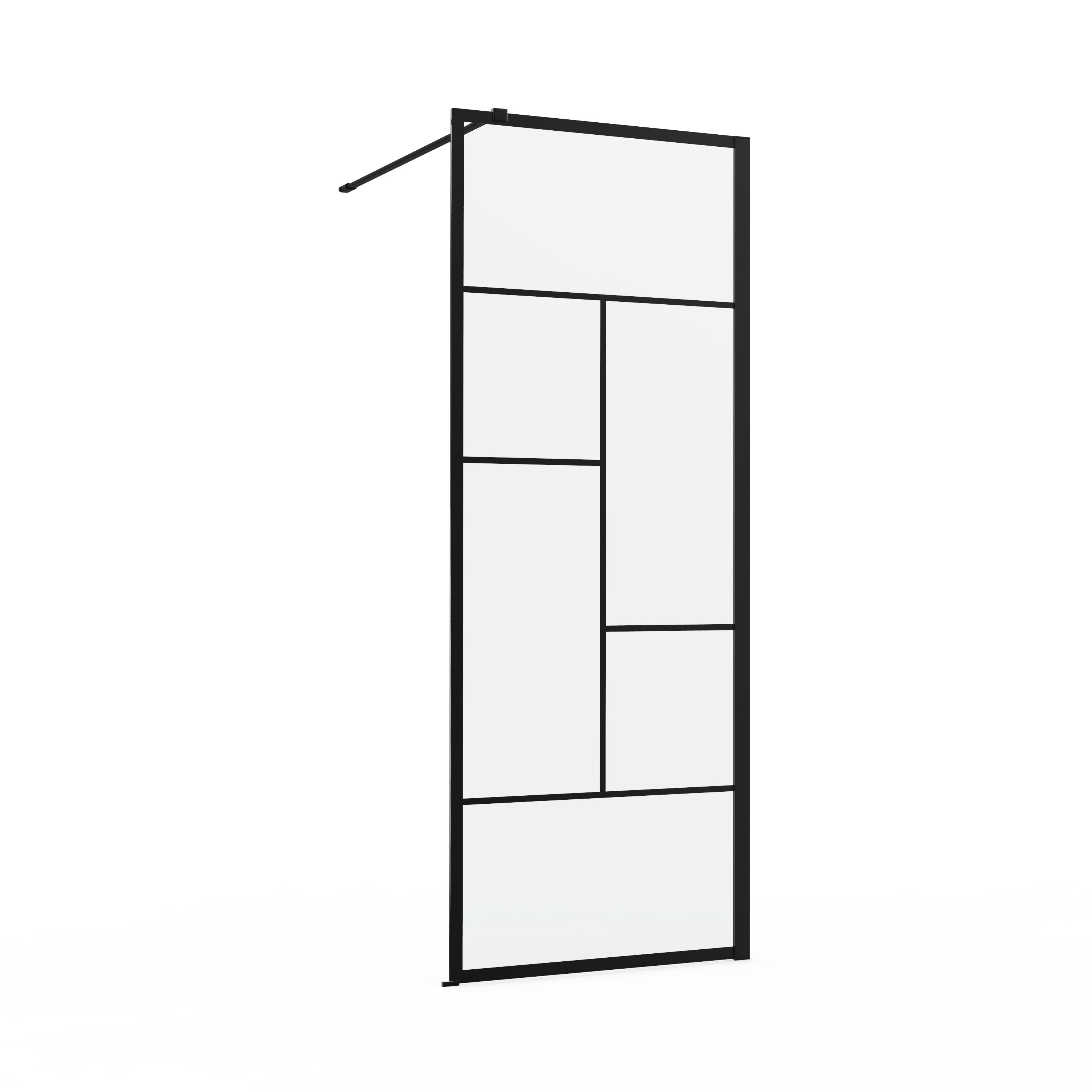 Kabina Walk-in Studio 80x200 transparentna profil czarny Sensea