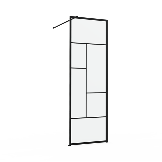 Kabina Walk-in Studio 70x200 transparentna profil czarny Sensea