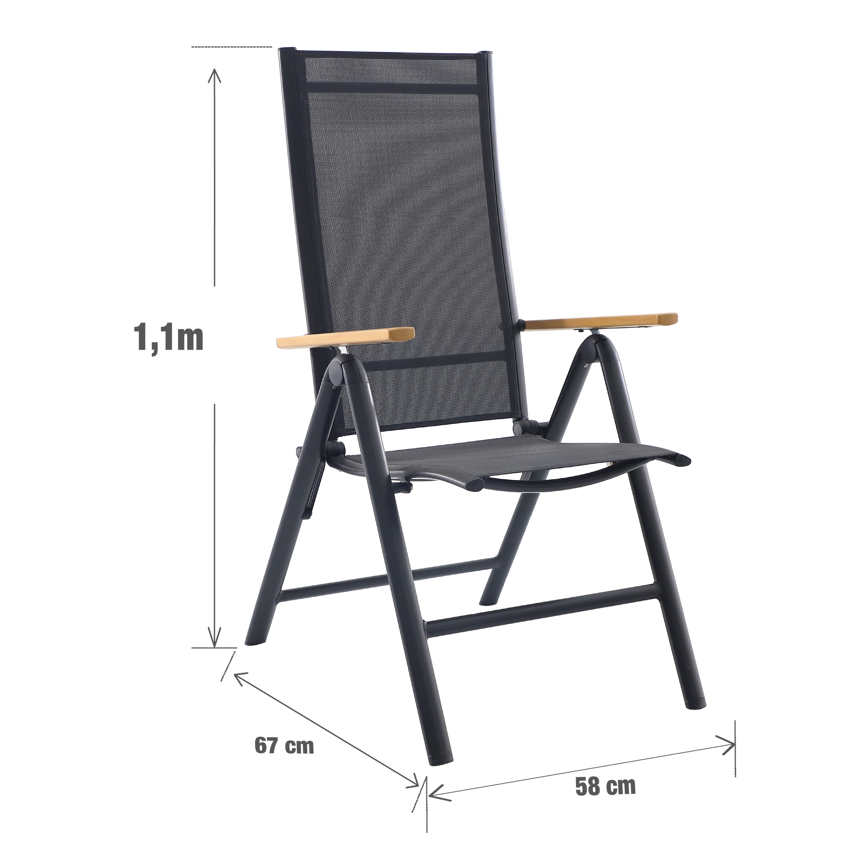 Krzesło ogrodowe Oris aluminiowe antracyt Naterial - 10