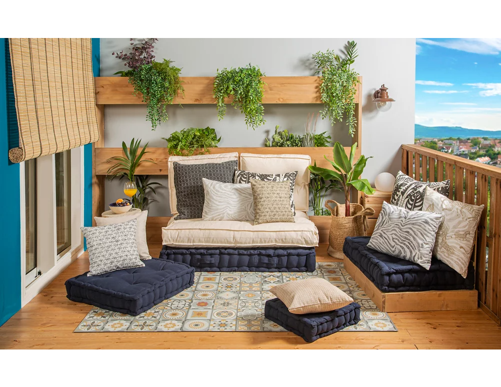 Cuscino da pavimento Futon INSPIRE Luck nero 60 x 60 cm - 2