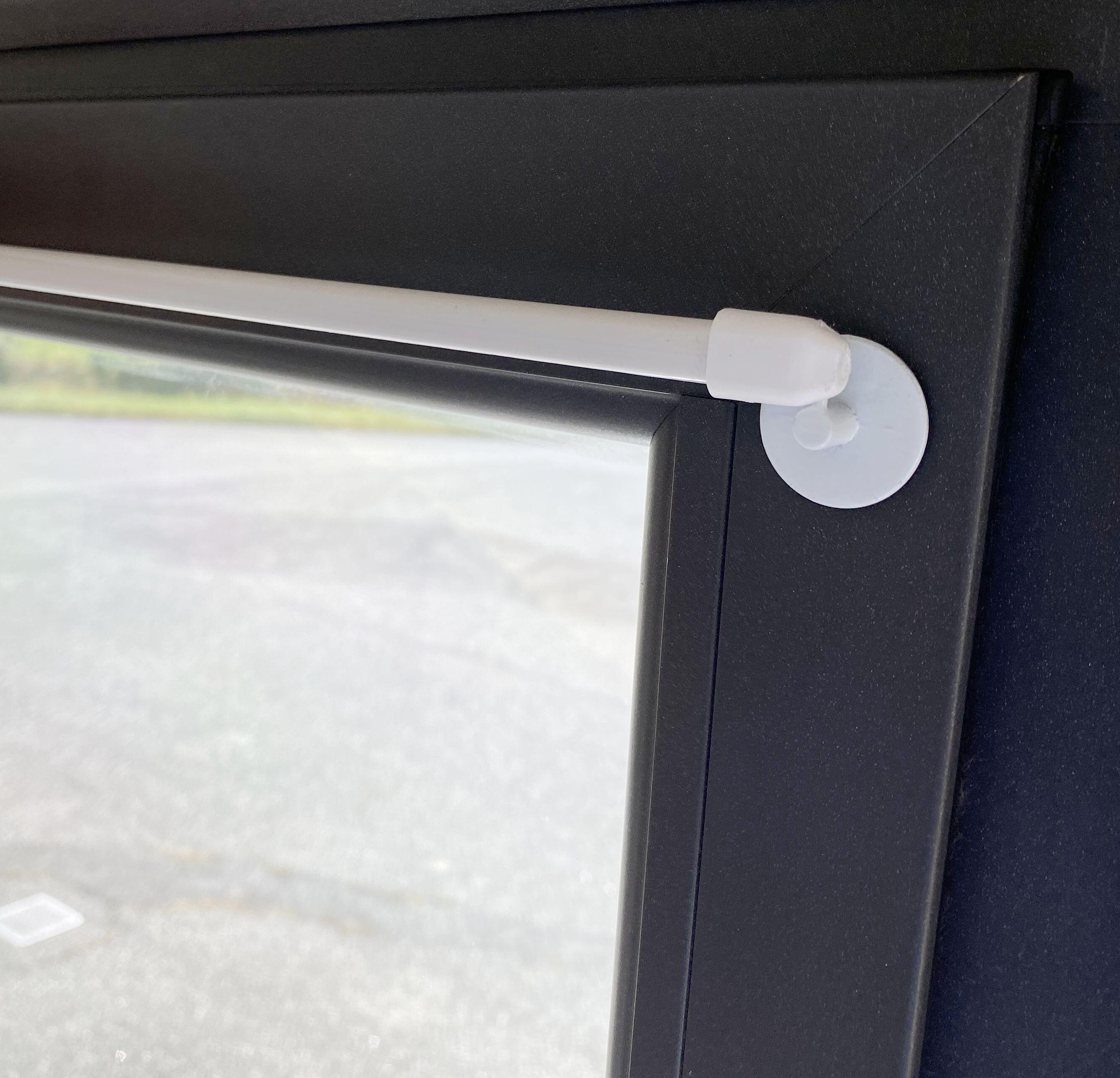 Supporto adesivo 25/28mm in alluminio bianco opaco, 2 pezzi - 3