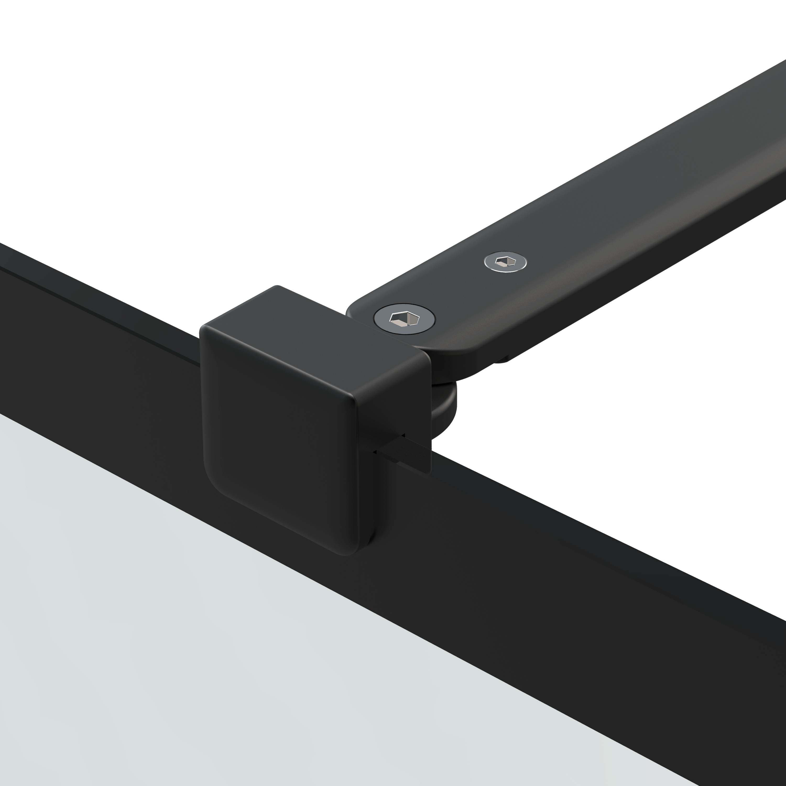 Painel de duche fixo  100x200 cm preto e transparente Sensea Studio - 13