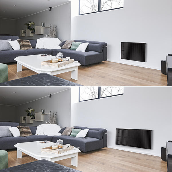 Radiateur à eau chaude Filin horizontal, design moderne et contemporain.  - 3